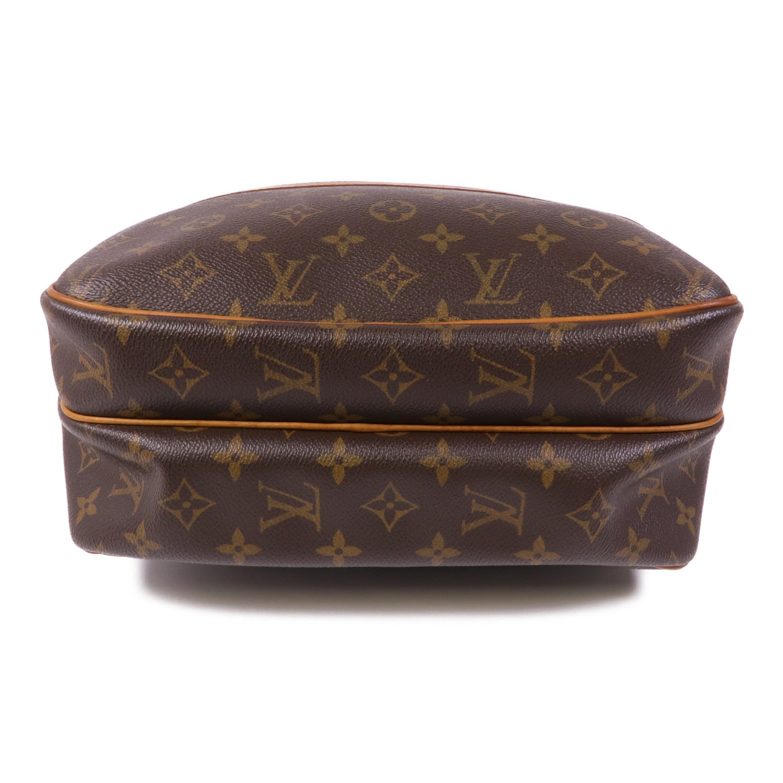 LOUIS VUITTON Monogram Reporter PM金扣肩背袋棕色