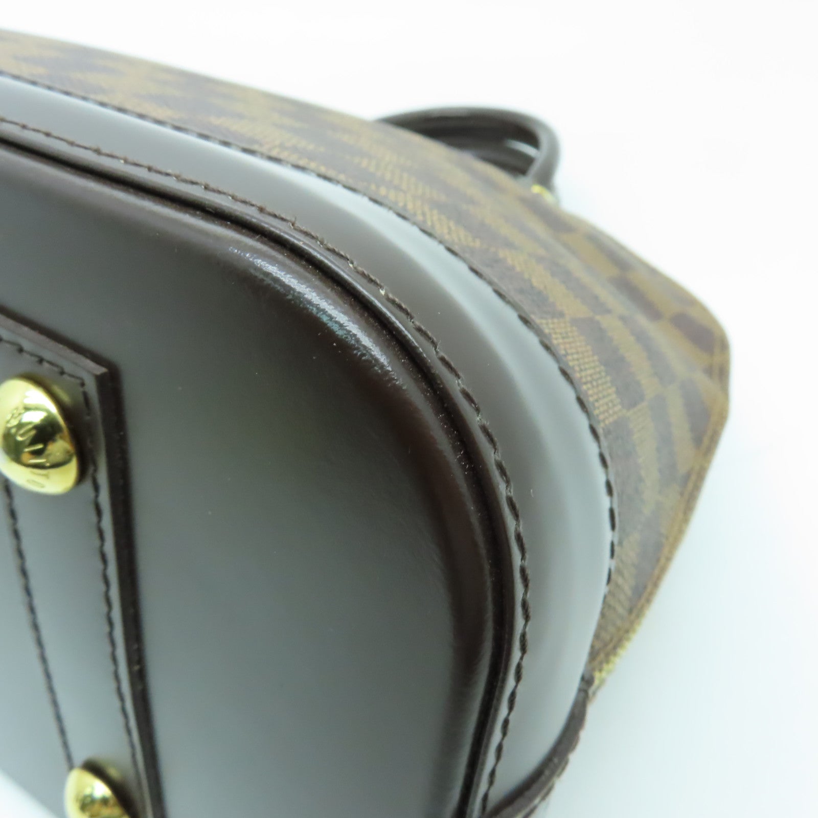 LOUIS VUITTON 【清倉大減價】Damier Alma PM金扣手挽袋啡色