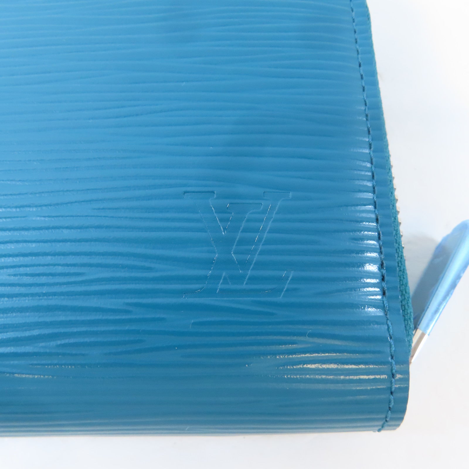 LOUIS VUITTON Epi Long Round Wallet銀扣長錢包綠松石色