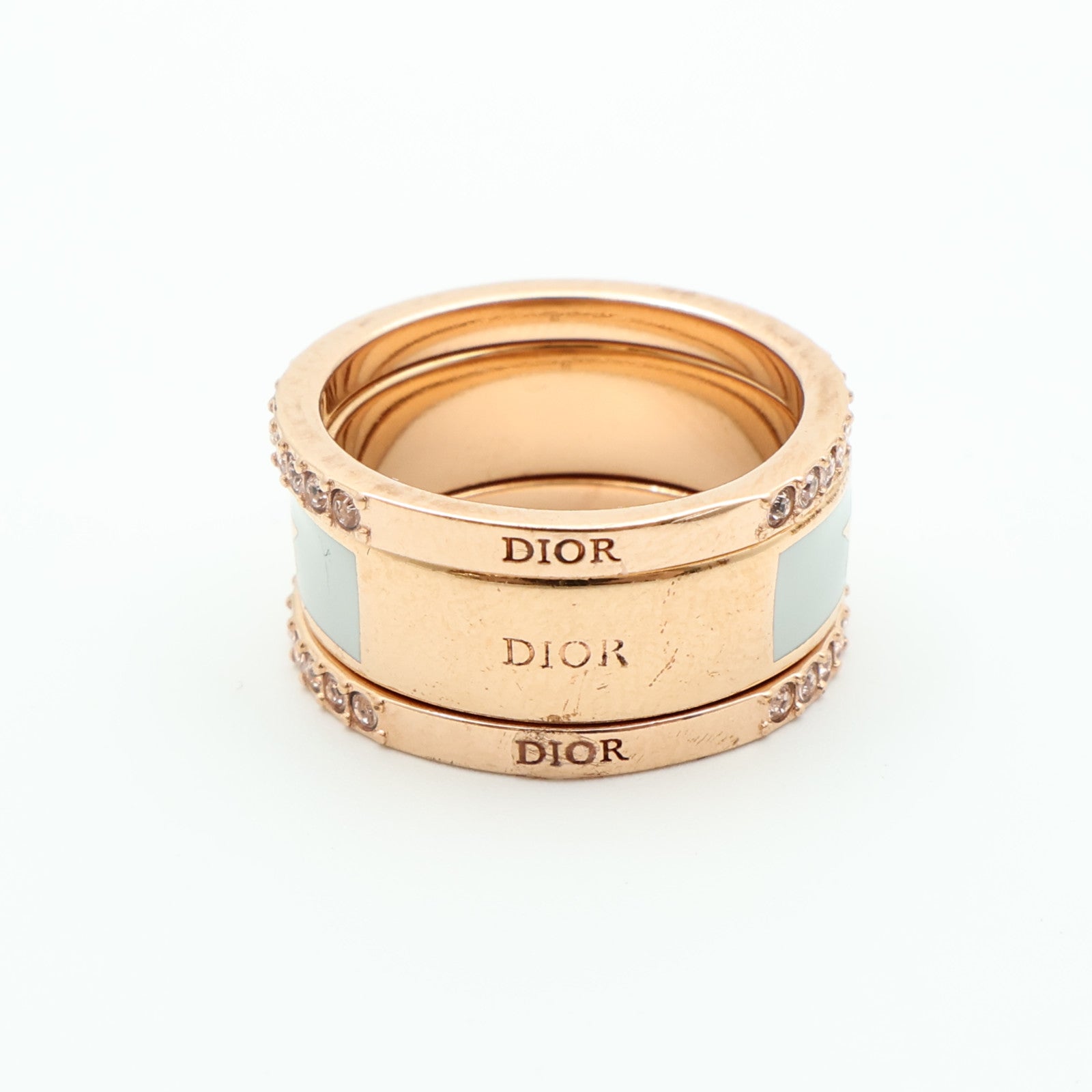 Dior 金屬Triple Ring戒指US#5.75