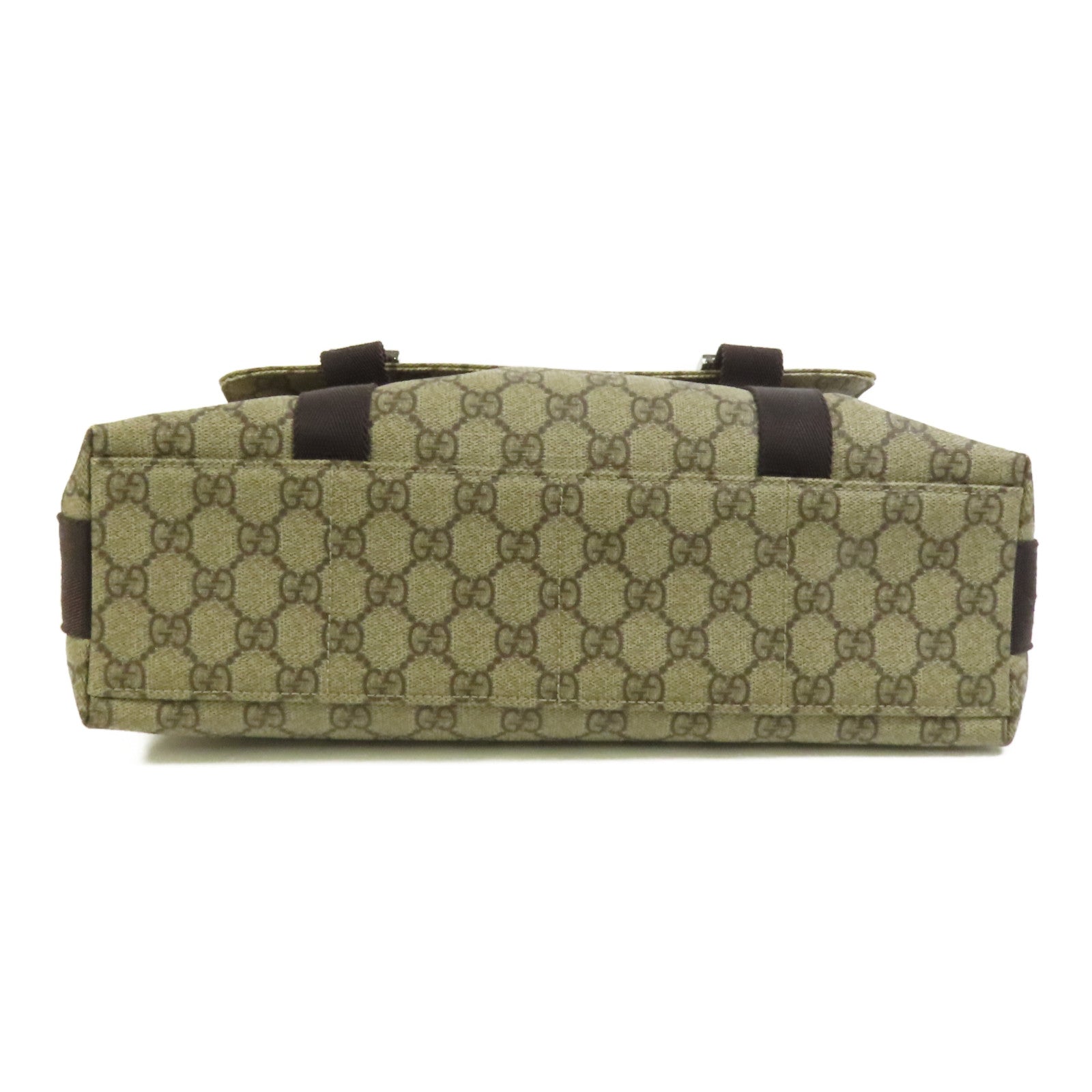 GUCCI 塗層帆布Shoulder Bag銀扣肩背袋