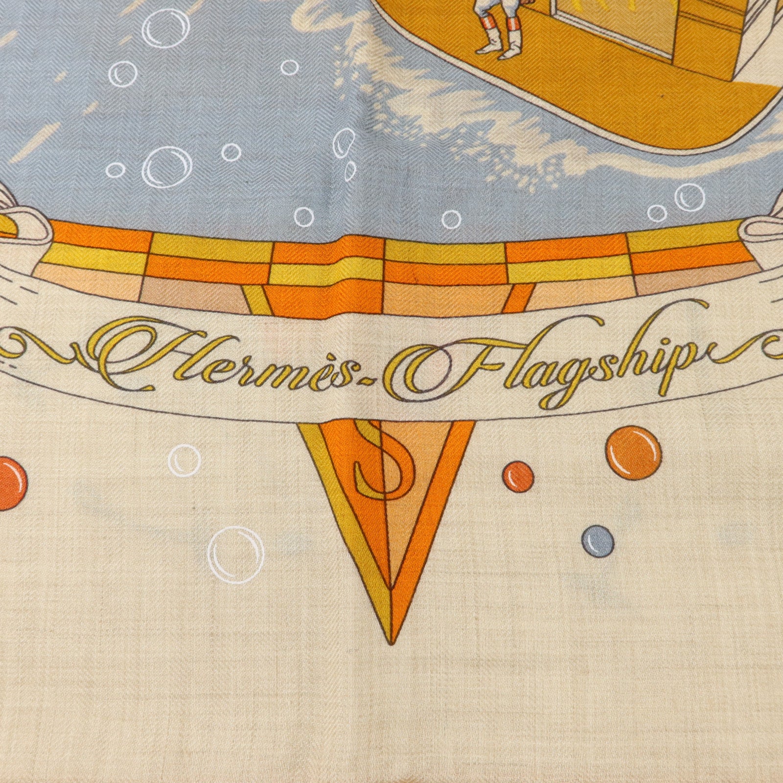 HERMES 羊絨/絲質Scarf 140X140絲巾