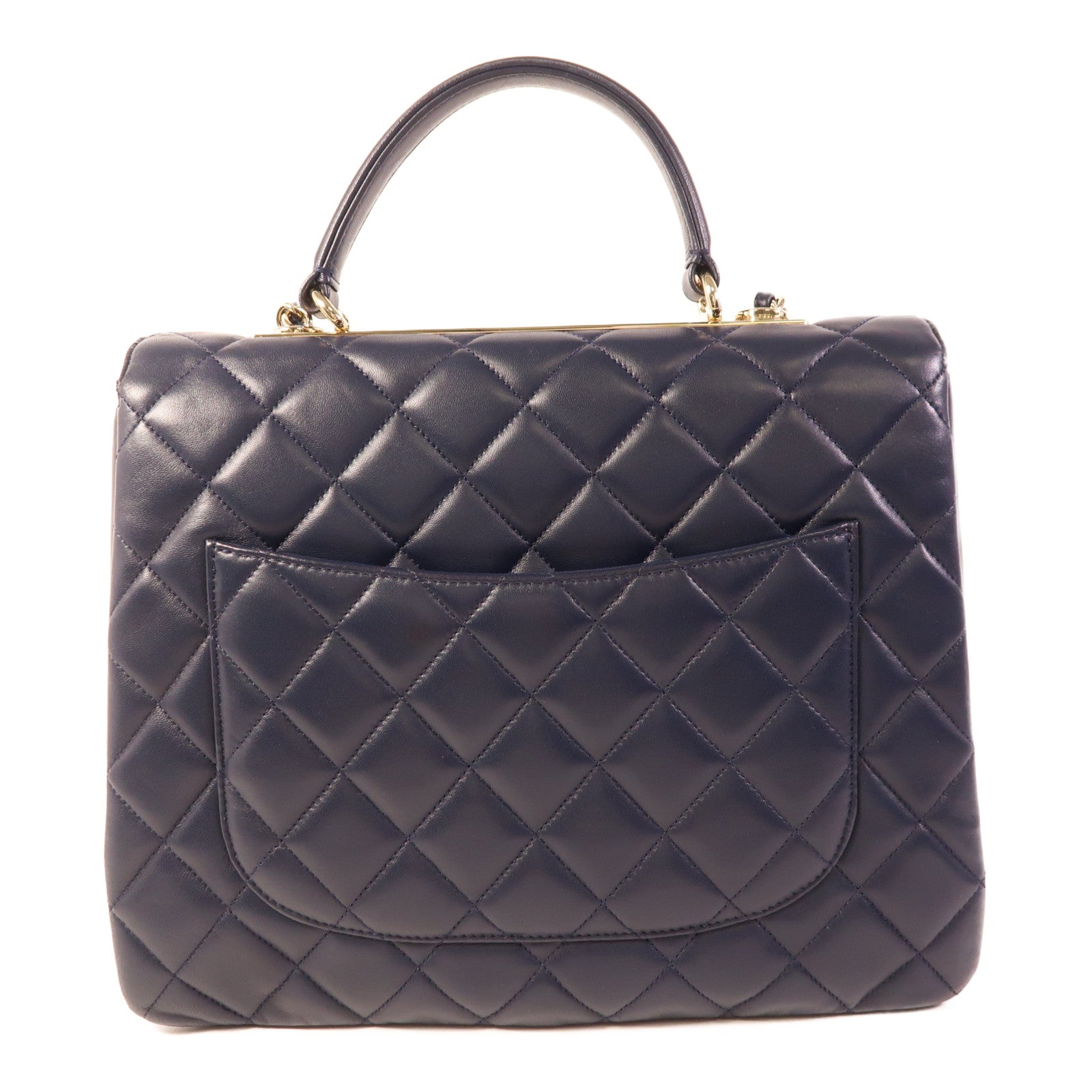 CHANEL 羊皮皮革Large Trendy CC Bag金扣鏈帶手挽肩背兩用袋