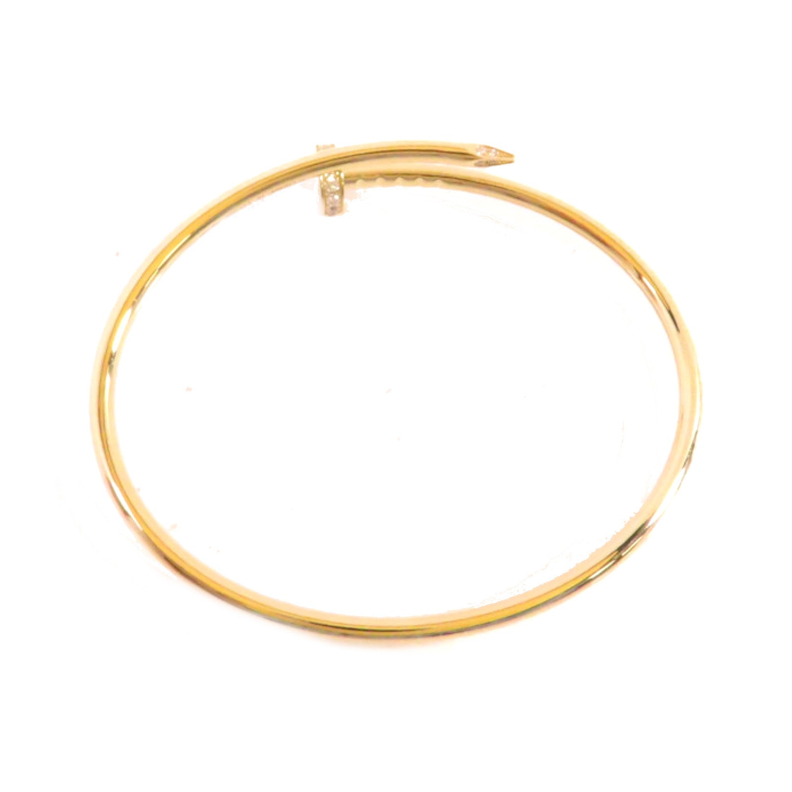 CARTIER 18K黃金Juste Un Clou Bracelet Diamond手鏈