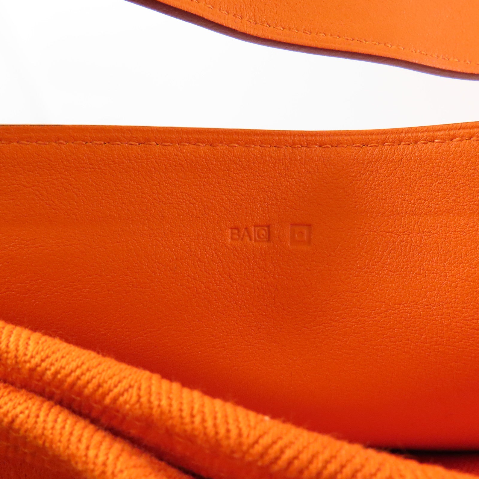 HERMES 【激減優惠】帆布Valparaiso銀扣手挽袋Orange