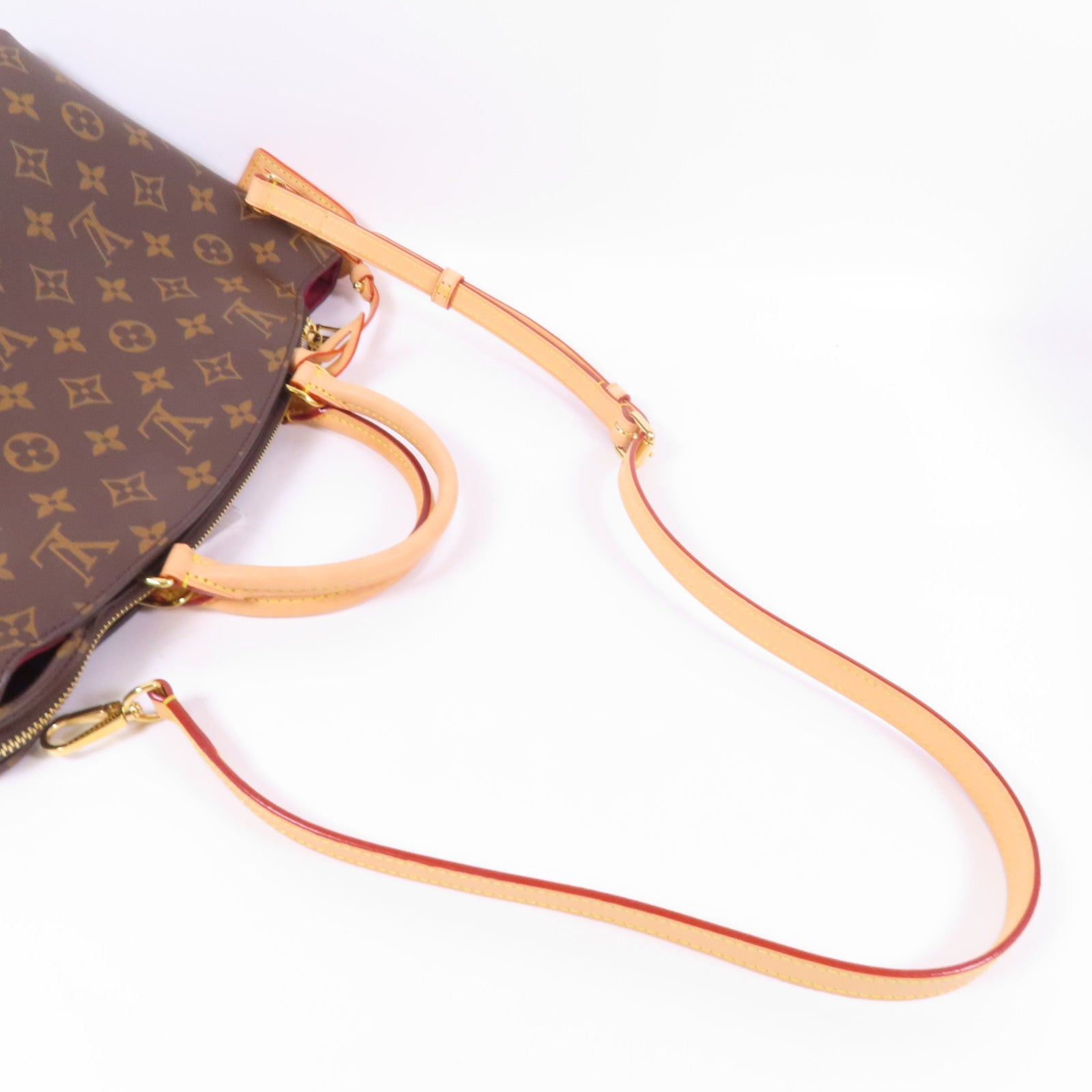 LOUIS VUITTON Monogram Petit Palais金扣手挽肩背兩用袋棕色