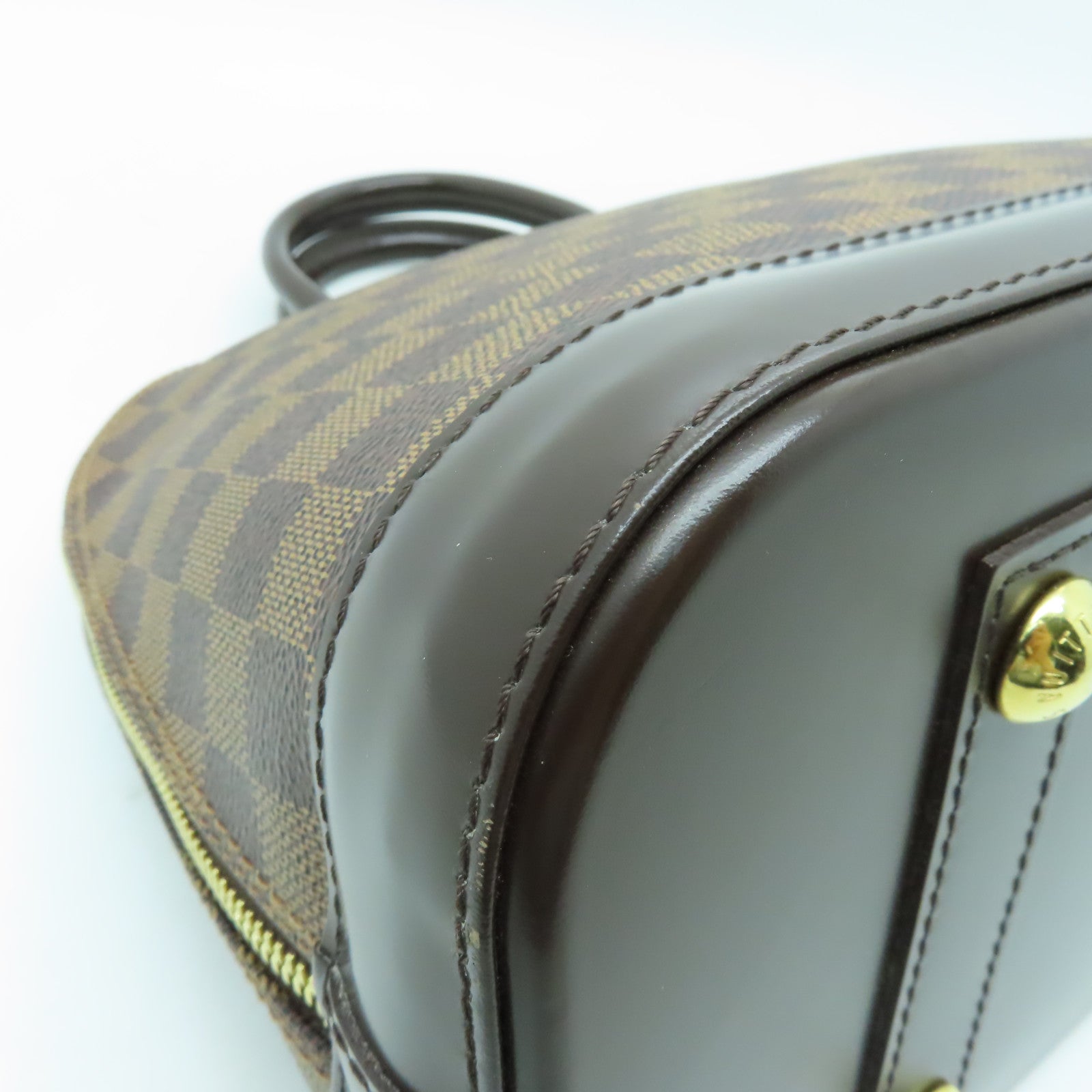 LOUIS VUITTON 【清倉大減價】Damier Alma PM金扣手挽袋啡色