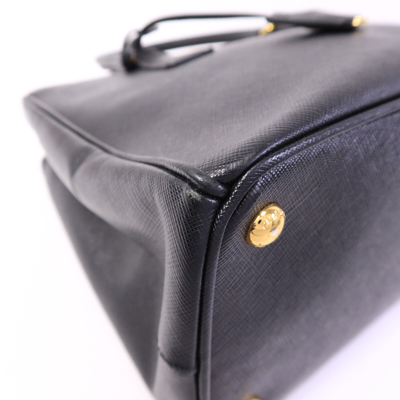 PRADA 牛皮皮革Saffiano Lux手挽肩背兩用袋