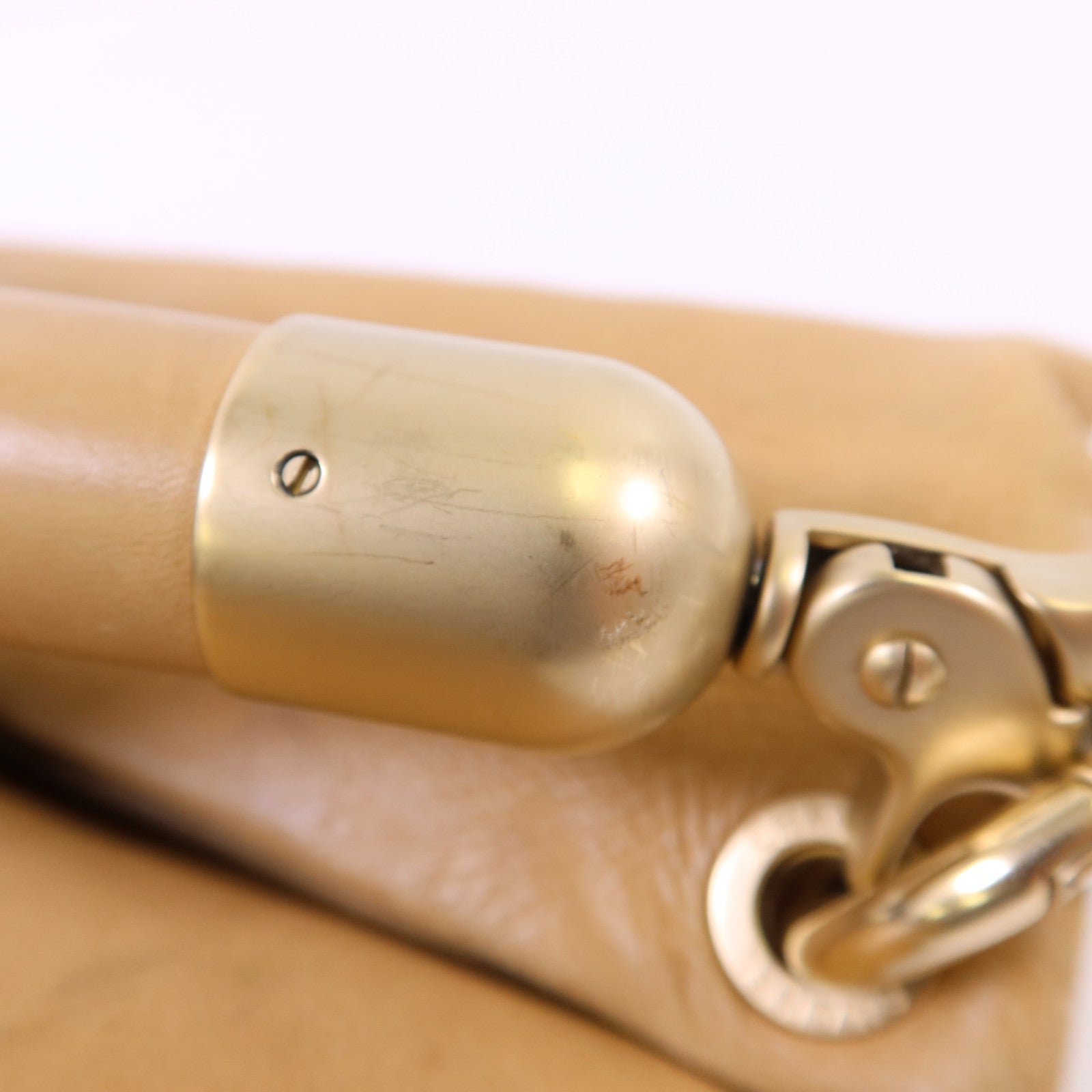 CHANEL 羊皮皮革Handbag金扣手挽袋