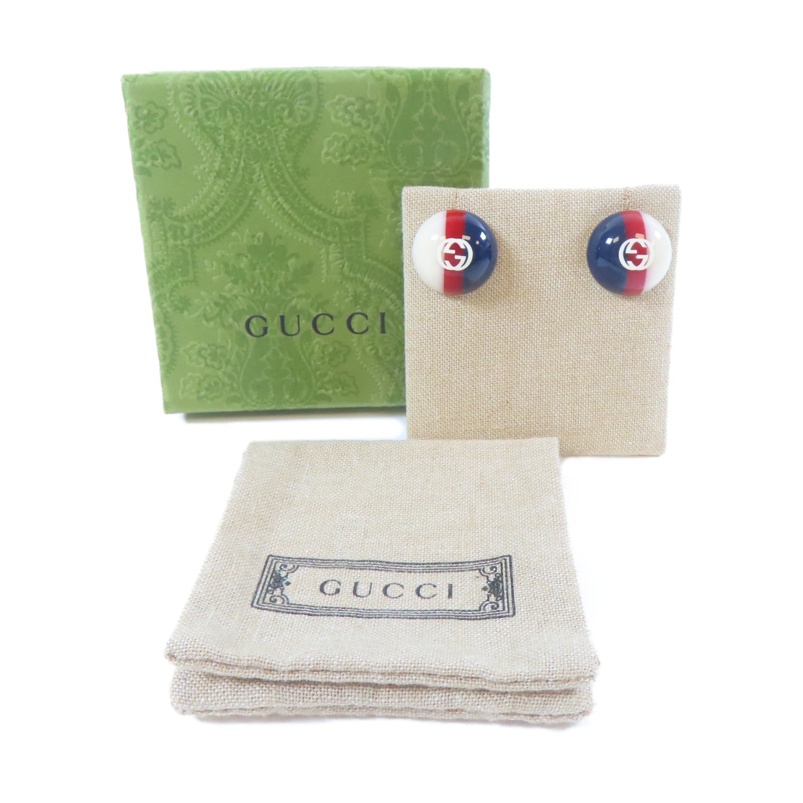 GUCCI 金屬/PVCEarrings耳環白色/藍色/紅色