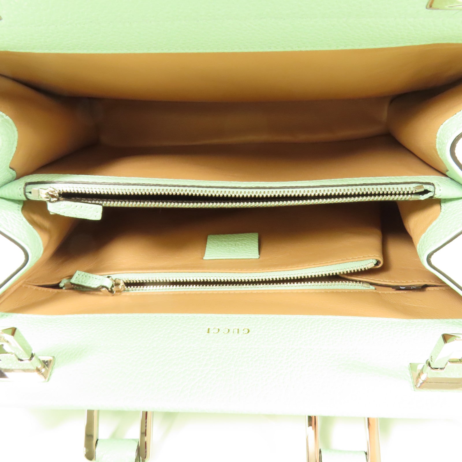 GUCCI 牛皮皮革Shoulder Bag銀扣手挽肩背兩用袋