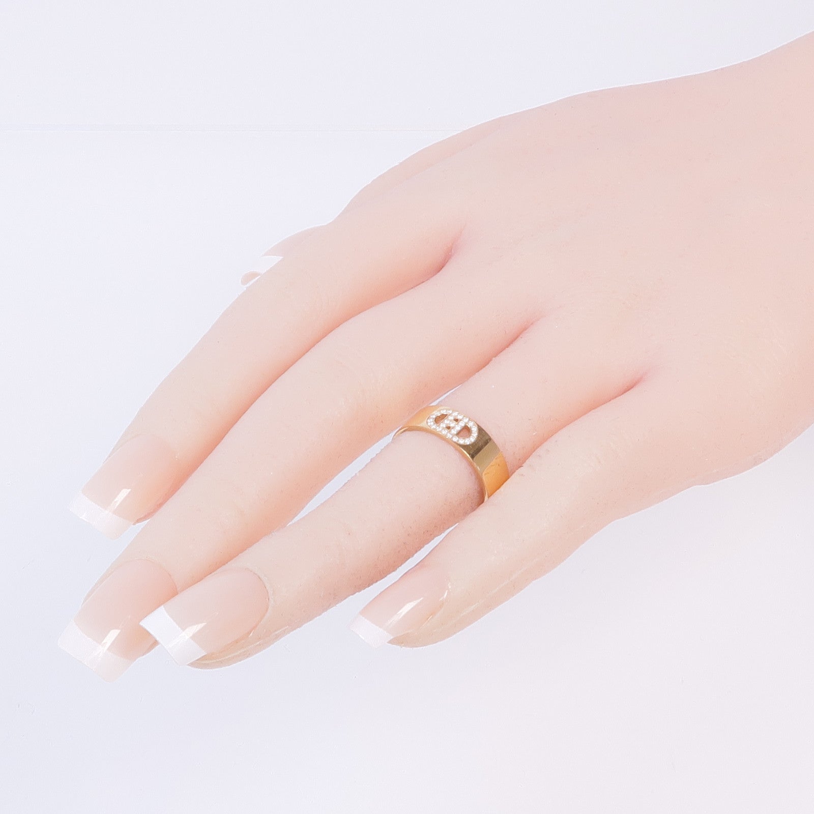 HERMES 18K玫瑰金d'ancre ring鑽石戒指Hermes#51/US#5.75