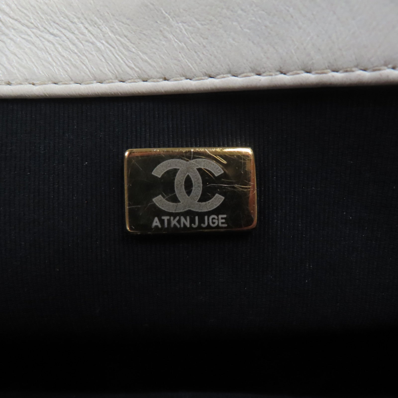 CHANEL Quilted CC GHW Shoulder Bag Lambskin Leather White
