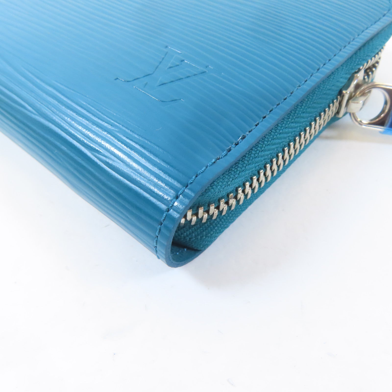 LOUIS VUITTON Epi Long Round Wallet銀扣長錢包綠松石色