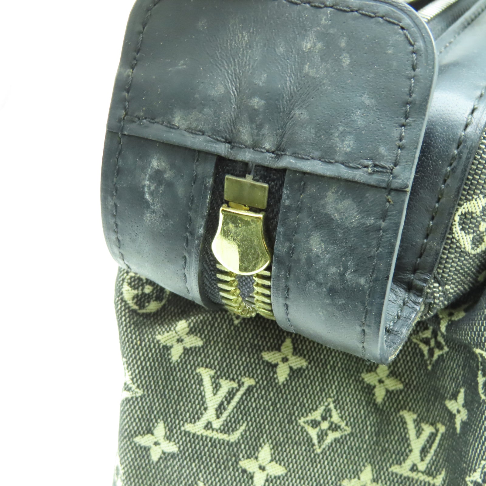 LOUIS VUITTON Monogram Mini Josephine PM金扣肩背袋黑色/米色