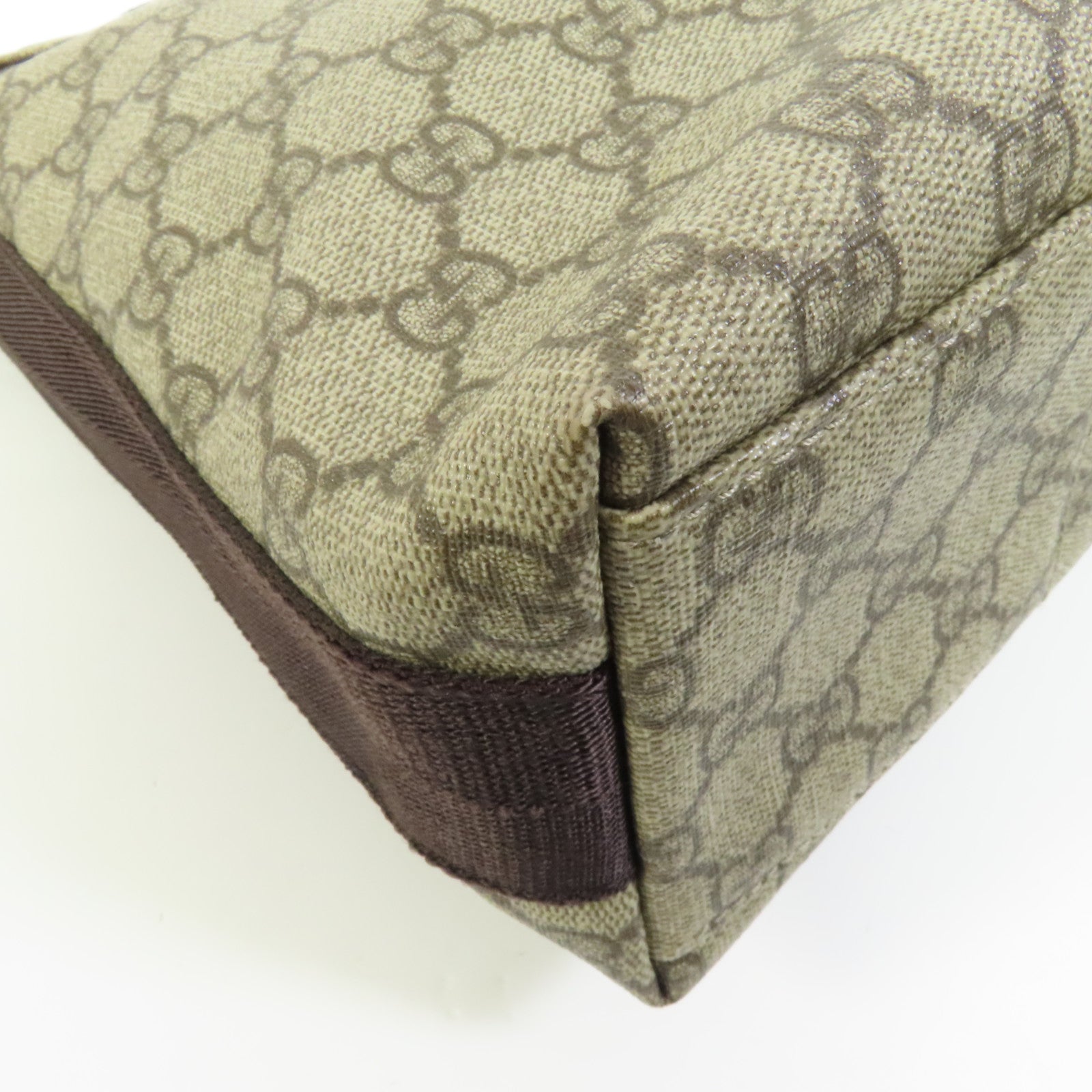 GUCCI 塗層帆布Shoulder Bag銀扣肩背袋