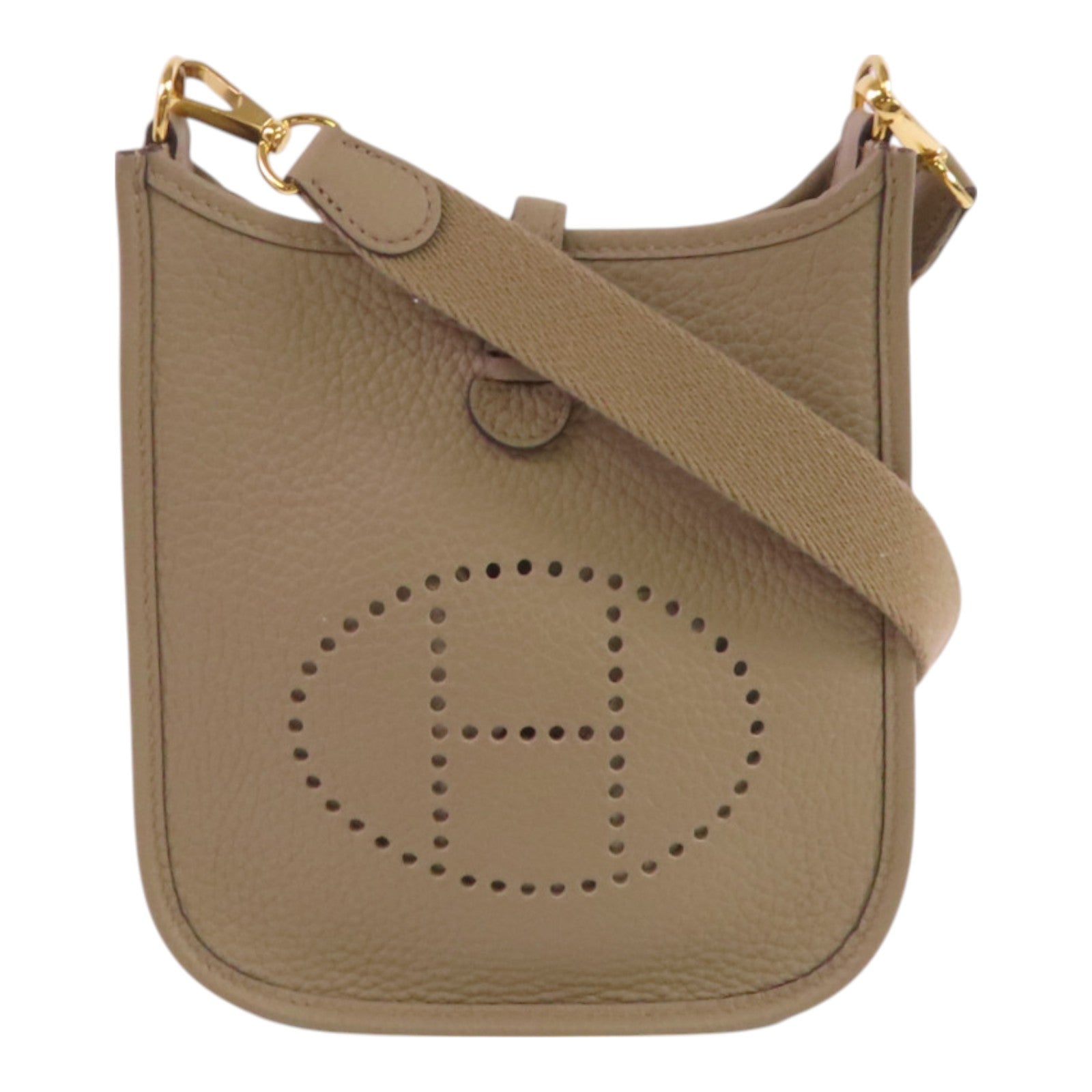 HERMES Clemence皮革Evelyne TPM金扣肩背袋