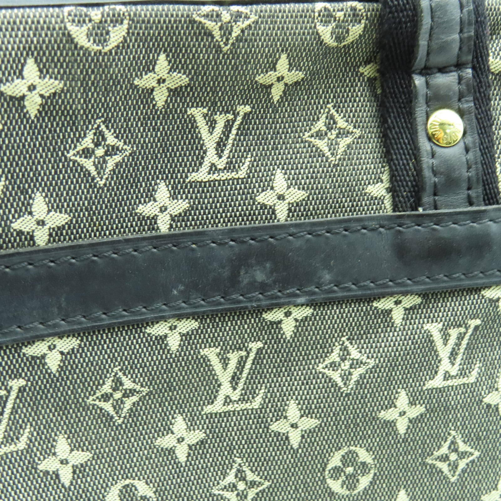 LOUIS VUITTON Monogram Mini Josephine PM金扣肩背袋黑色/米色