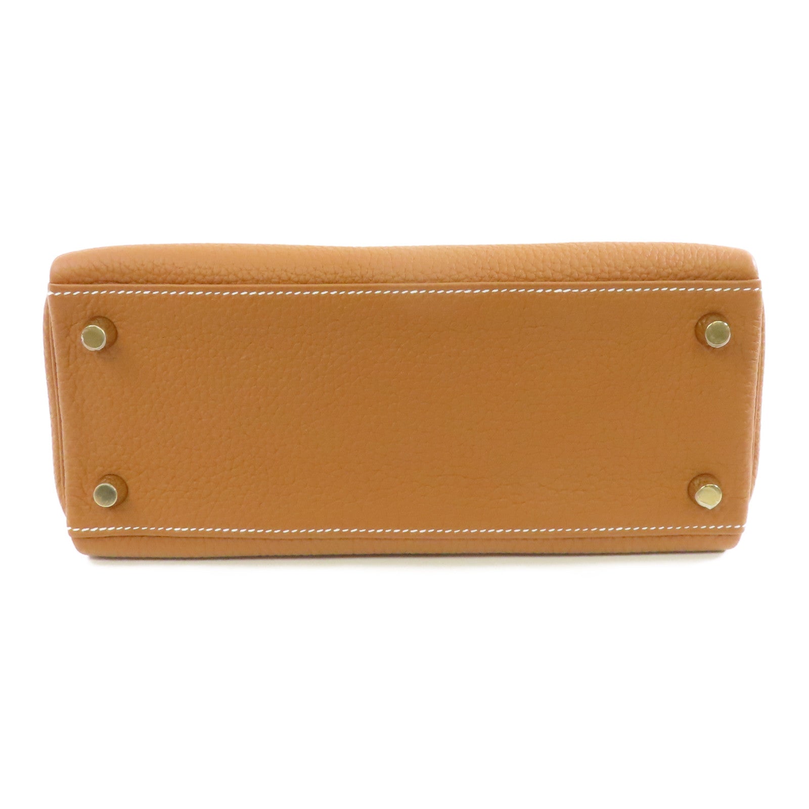 HERMES 【激減優惠】Togo皮革Kelly 25金扣手挽肩背兩用袋Gold啡色