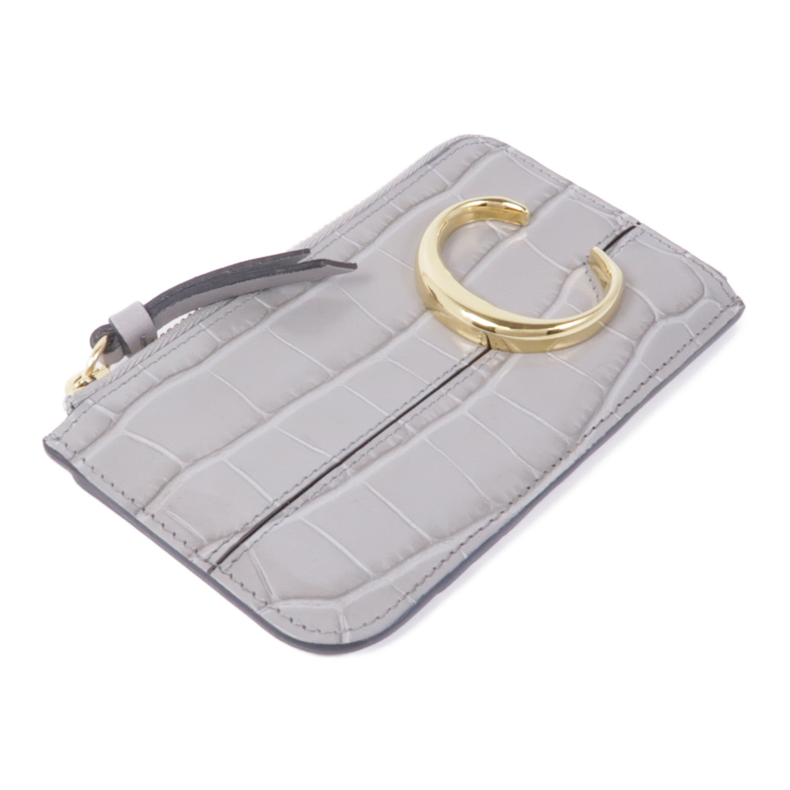 Chloe 牛皮皮革Card Case金扣卡片套