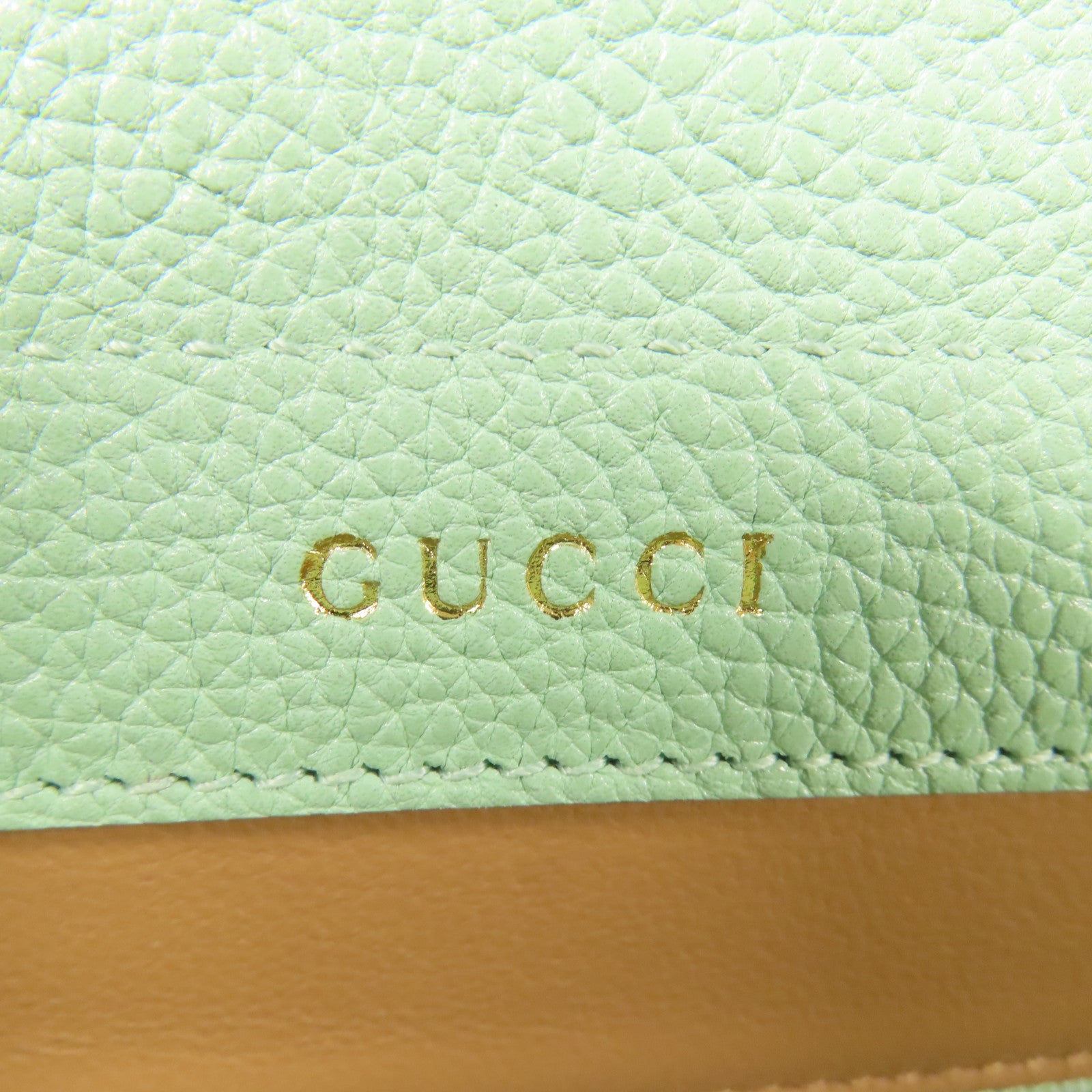 GUCCI GG SHW 2Way Shoulder Bag Handbag Calfskin Leather Green
