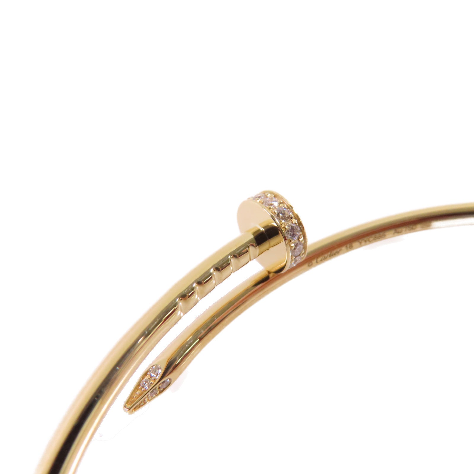 CARTIER 18K黃金Juste Un Clou Bracelet Diamond手鏈