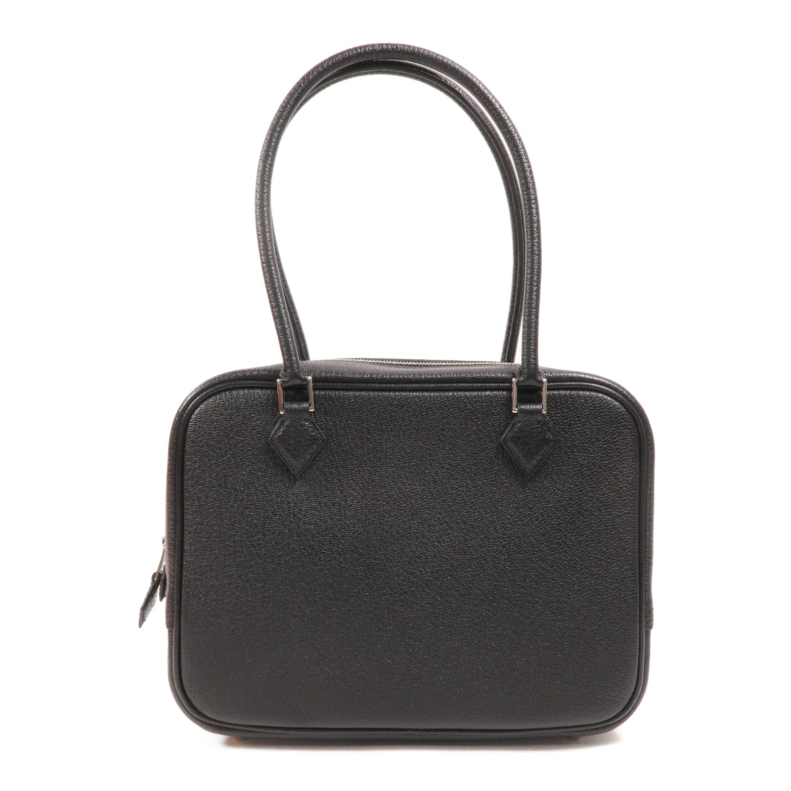HERMES Chevre皮革Mini Plume手挽袋Noir