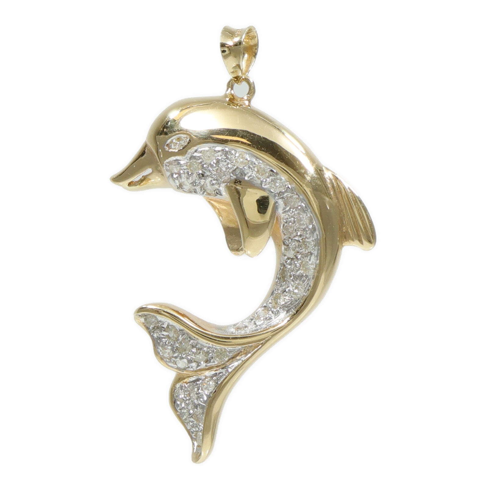 JEWELRY 14K黃金Diamond Pendant鑽石吊墜