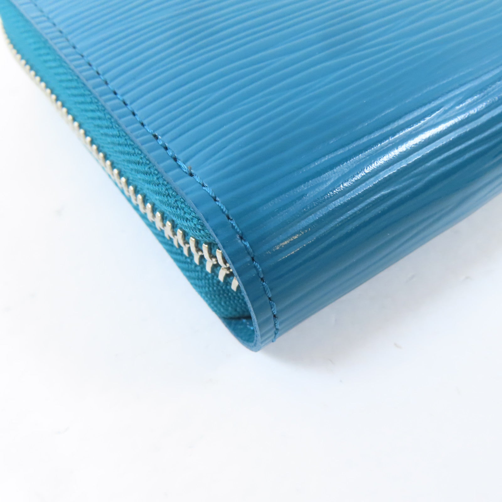 LOUIS VUITTON Epi Long Round Wallet銀扣長錢包綠松石色