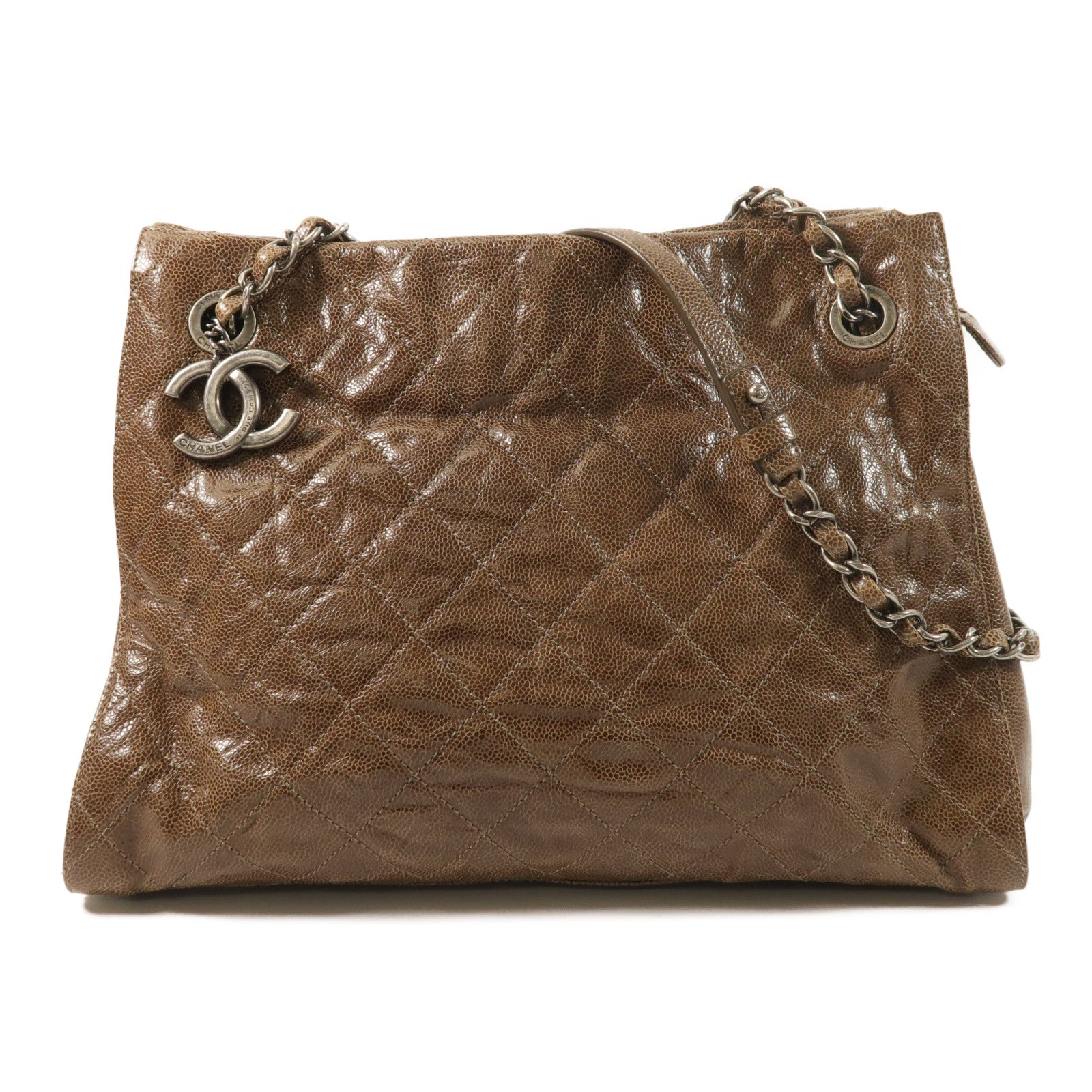 CHANEL 牛皮皮革Chain Shoulder鏈帶肩背袋