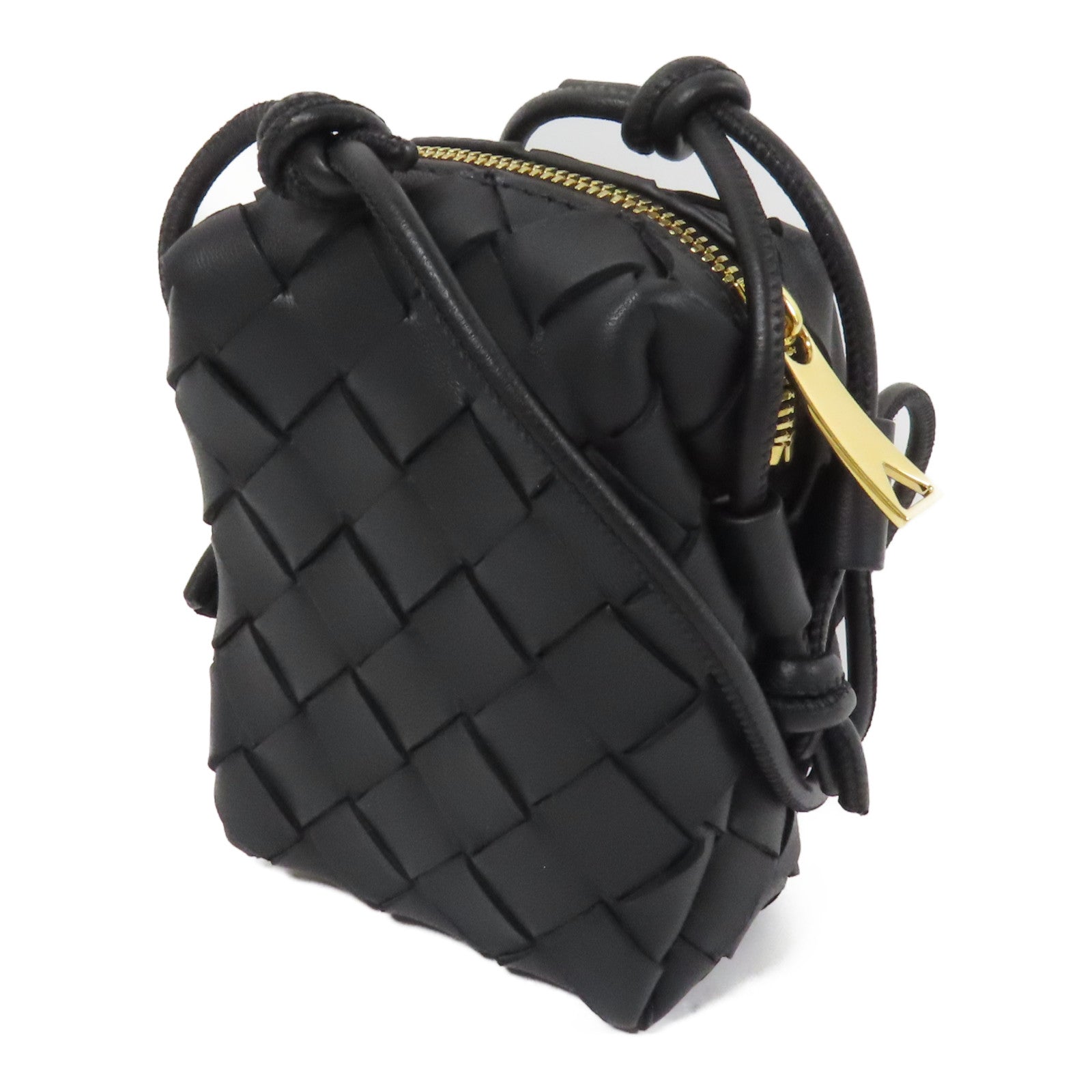 BOTTEGA VENETA 【激減優惠】羊皮皮革Micro Shoulder Bag金扣肩背袋