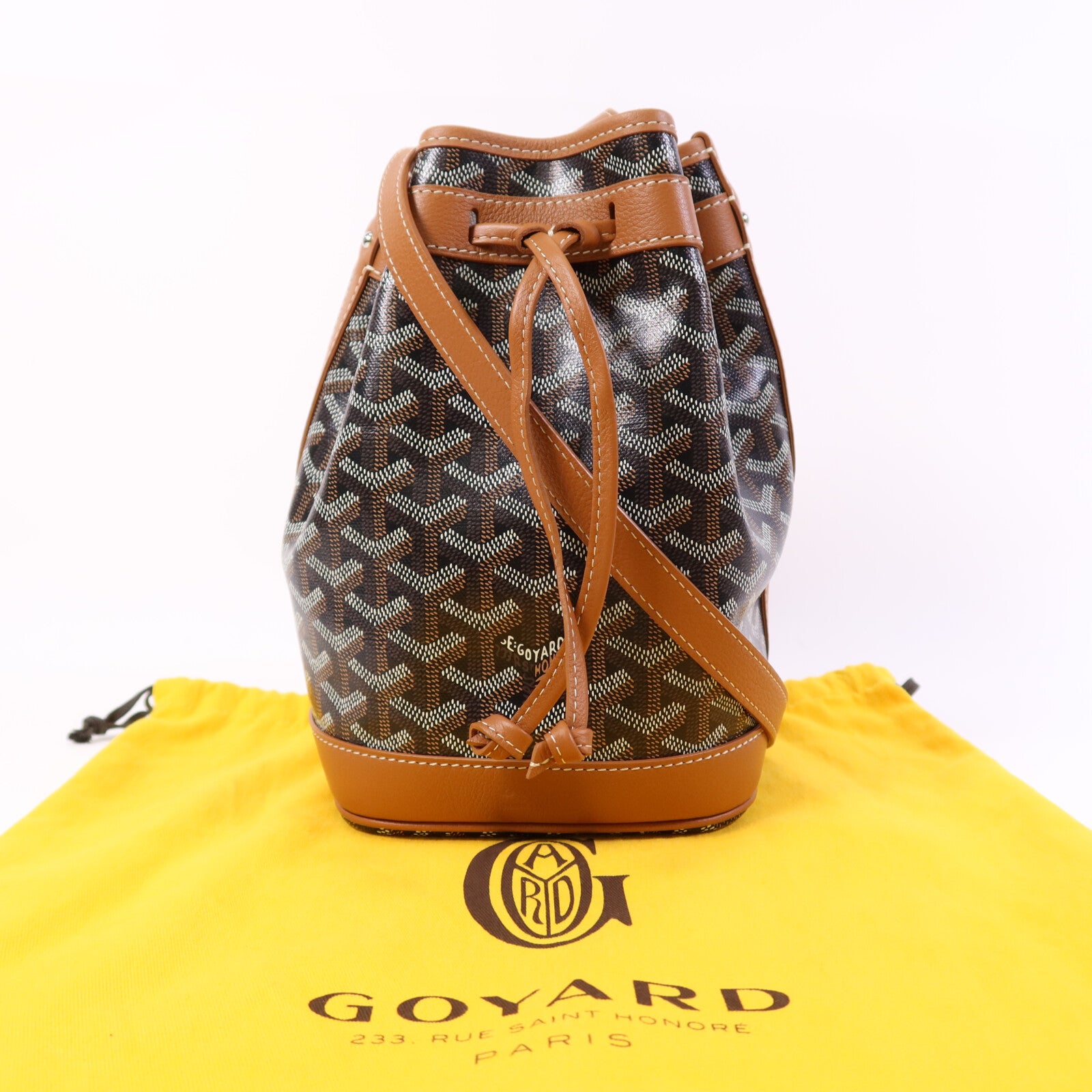 GOYARD 塗層帆布Petit Flot Bucket銀扣肩背袋
