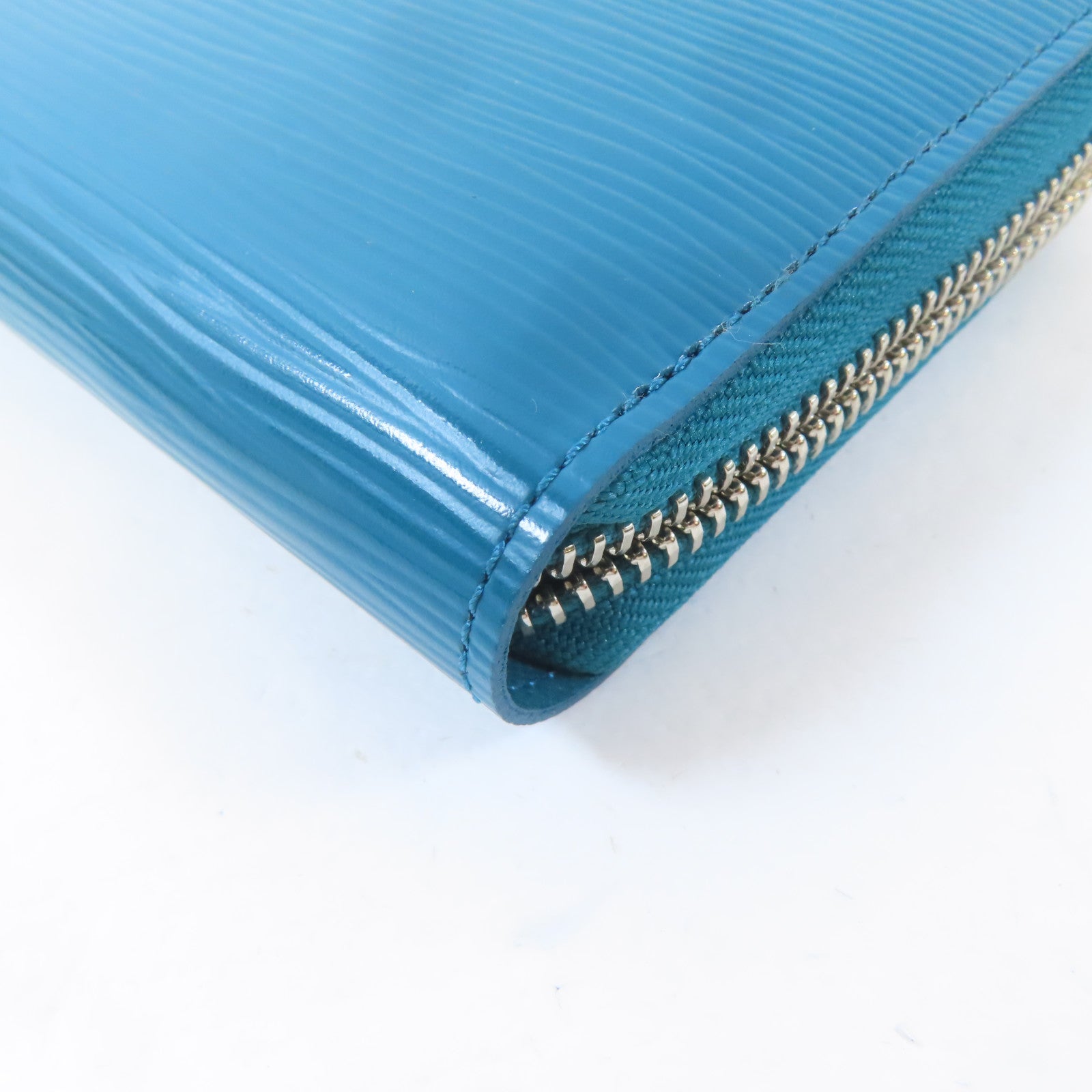 LOUIS VUITTON Epi Long Round Wallet銀扣長錢包綠松石色