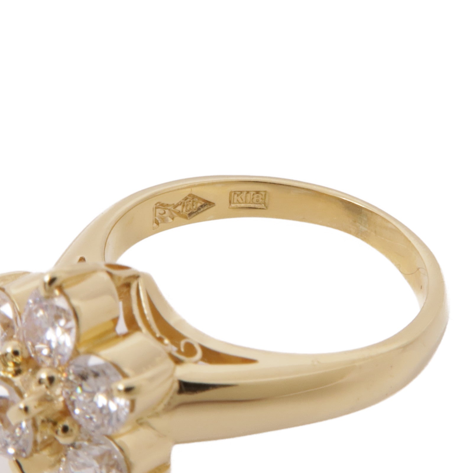 JEWELRY 【激減優惠】18K黃金Diamond Ring鑽石戒指US#4.5