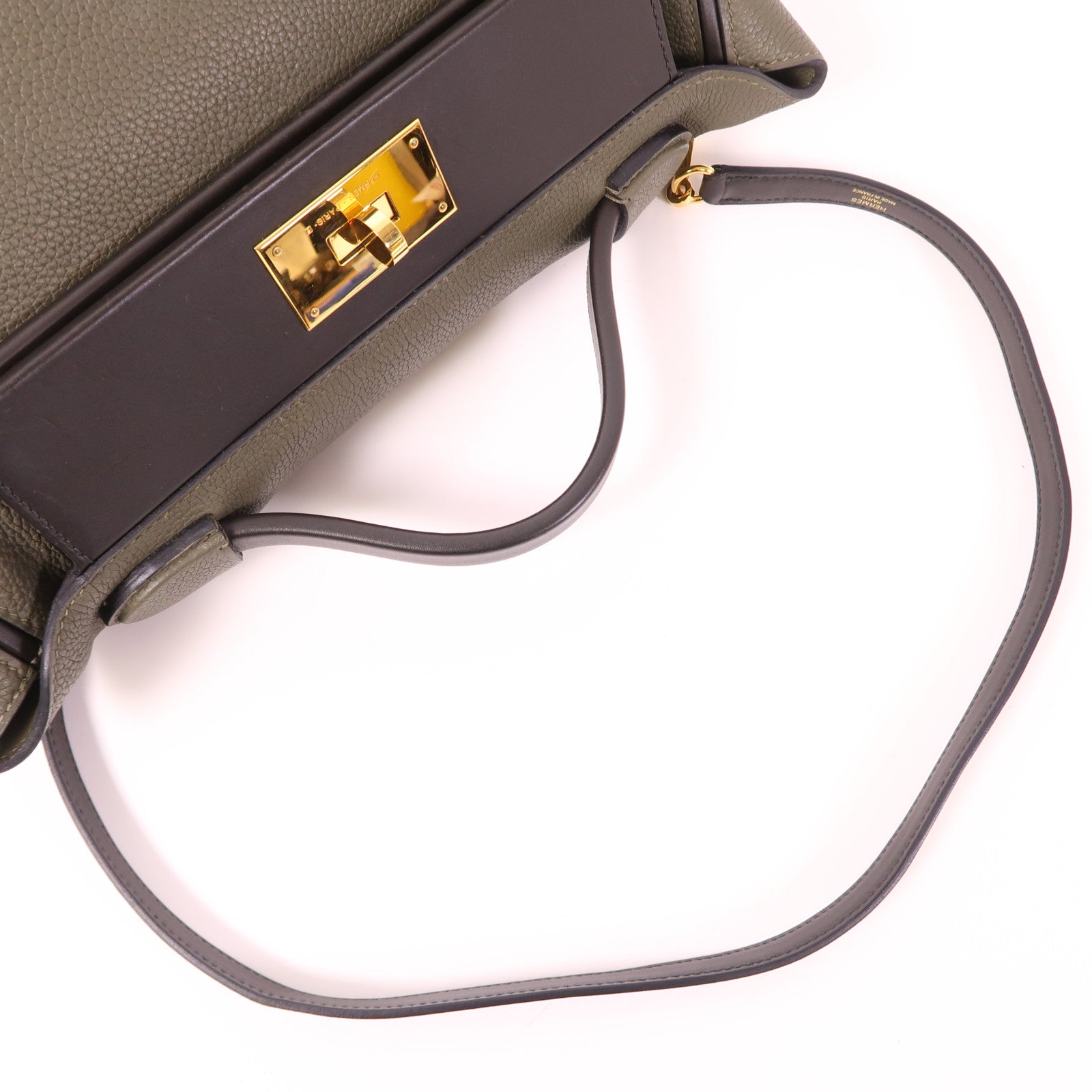 HERMES Clemence皮革24/24 29cm金扣手挽肩背兩用袋