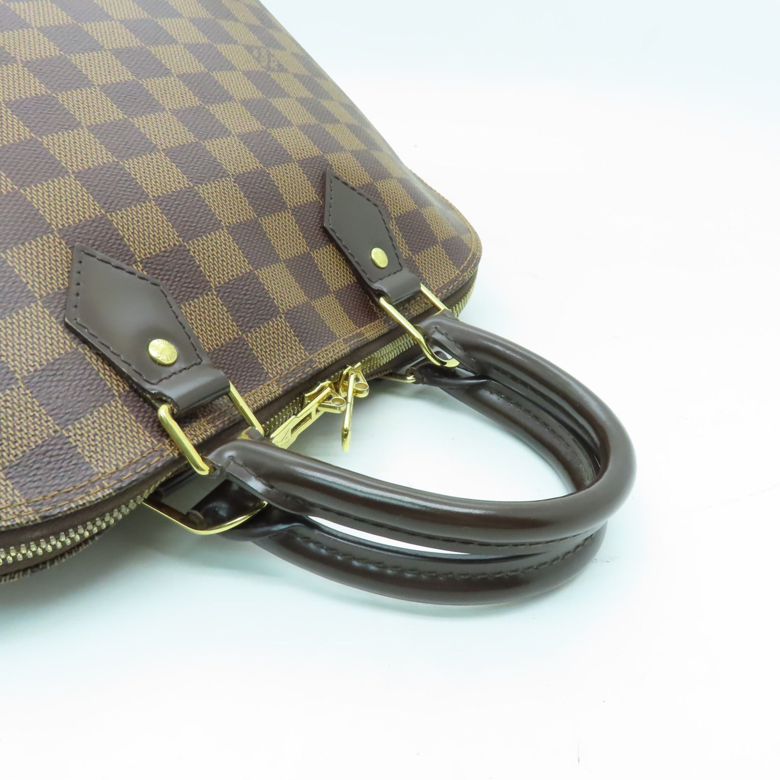 LOUIS VUITTON 【清倉大減價】Damier Alma PM金扣手挽袋啡色