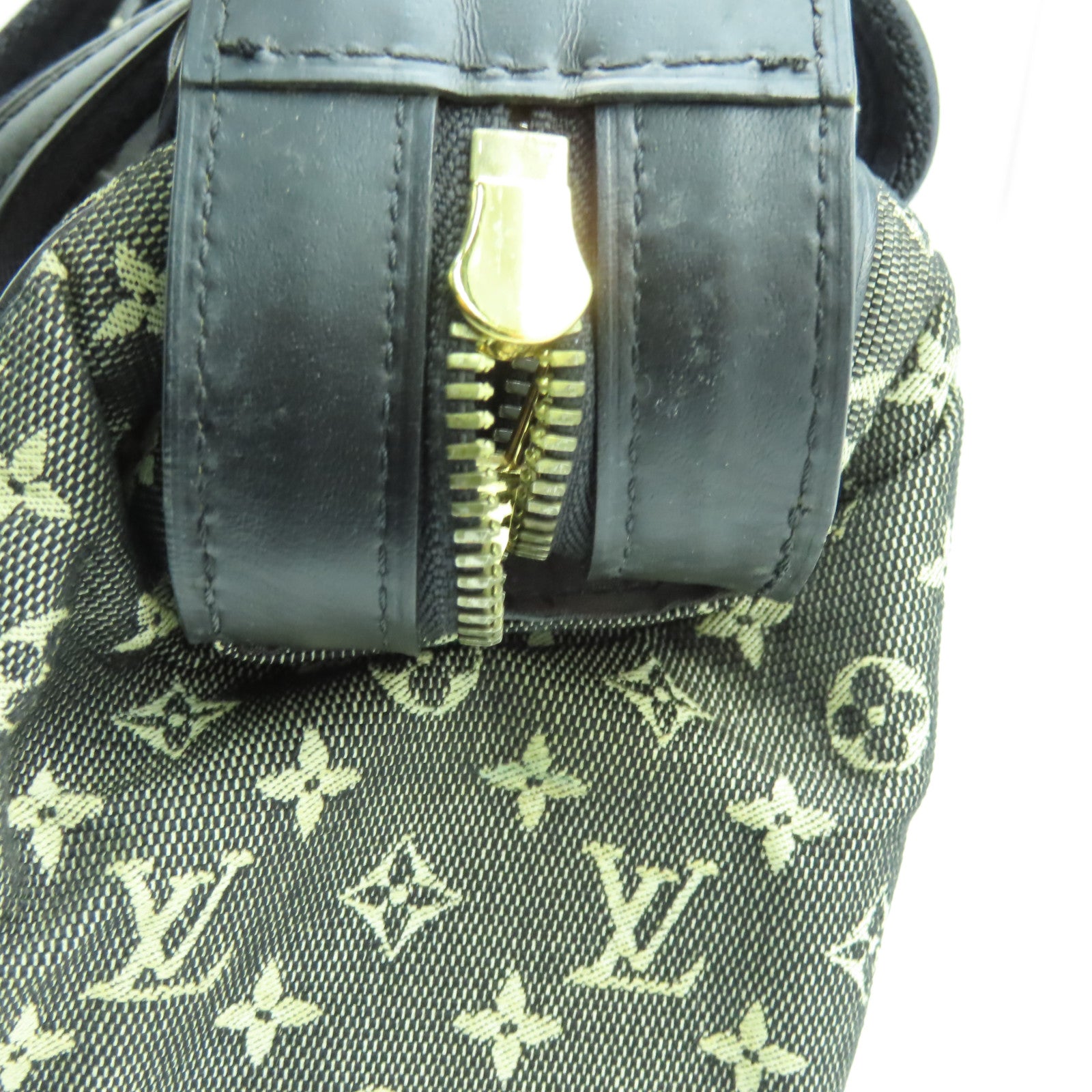 LOUIS VUITTON Monogram Mini Josephine PM金扣肩背袋黑色/米色