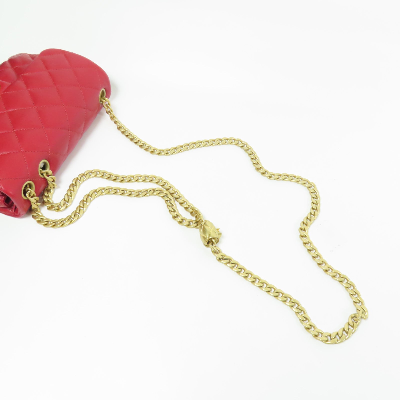 CHANEL 【激減優惠】羊皮皮革Chain Shoulder金扣肩背袋