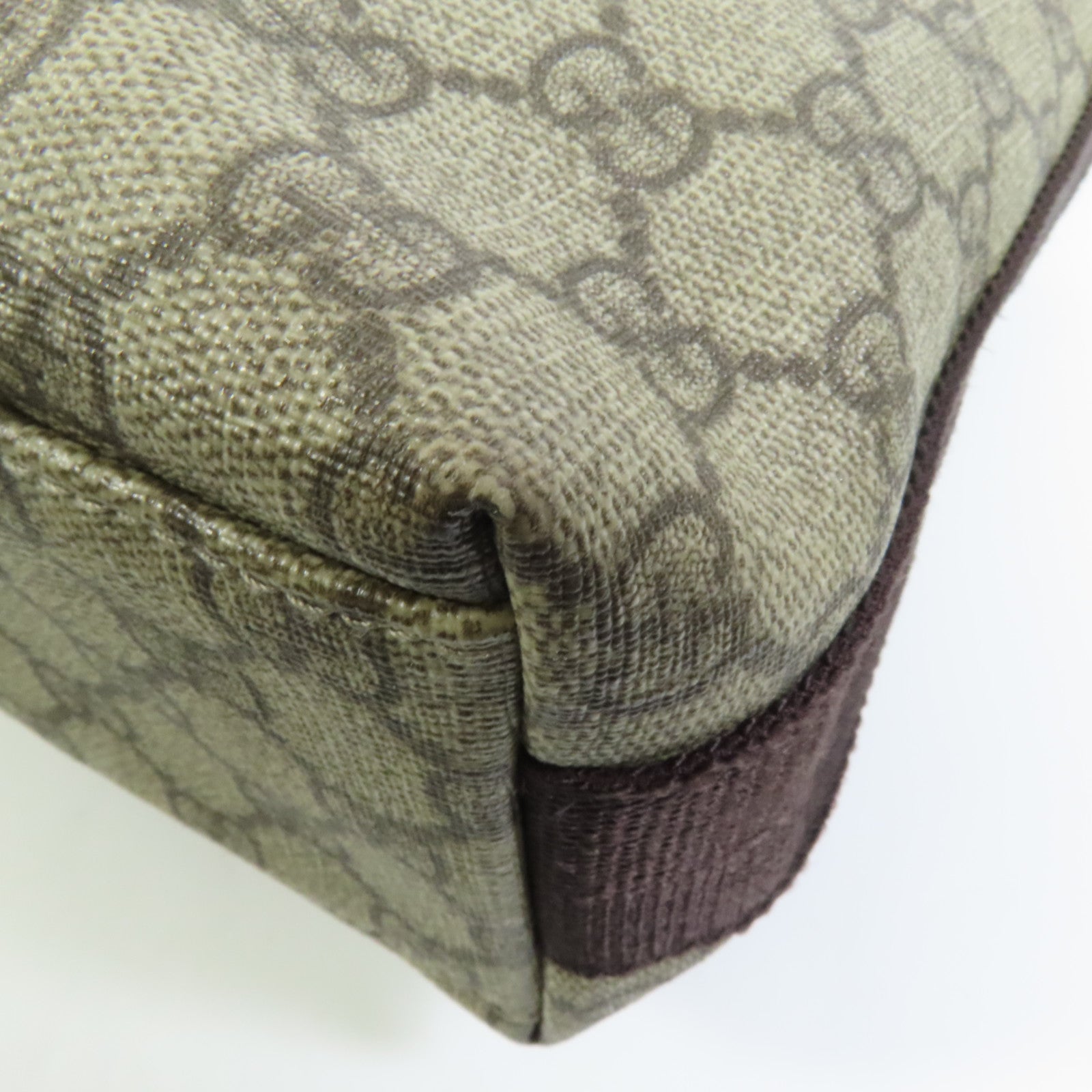 GUCCI 塗層帆布Shoulder Bag銀扣肩背袋