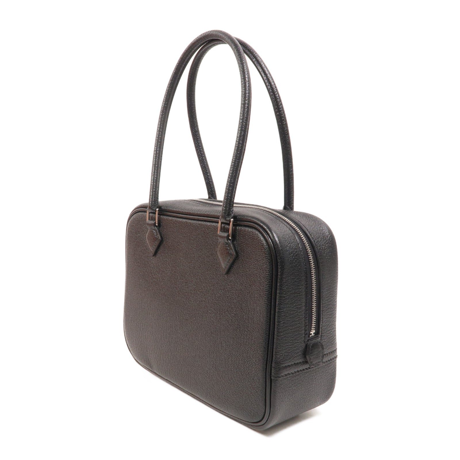 HERMES Chevre皮革Mini Plume手挽袋Noir