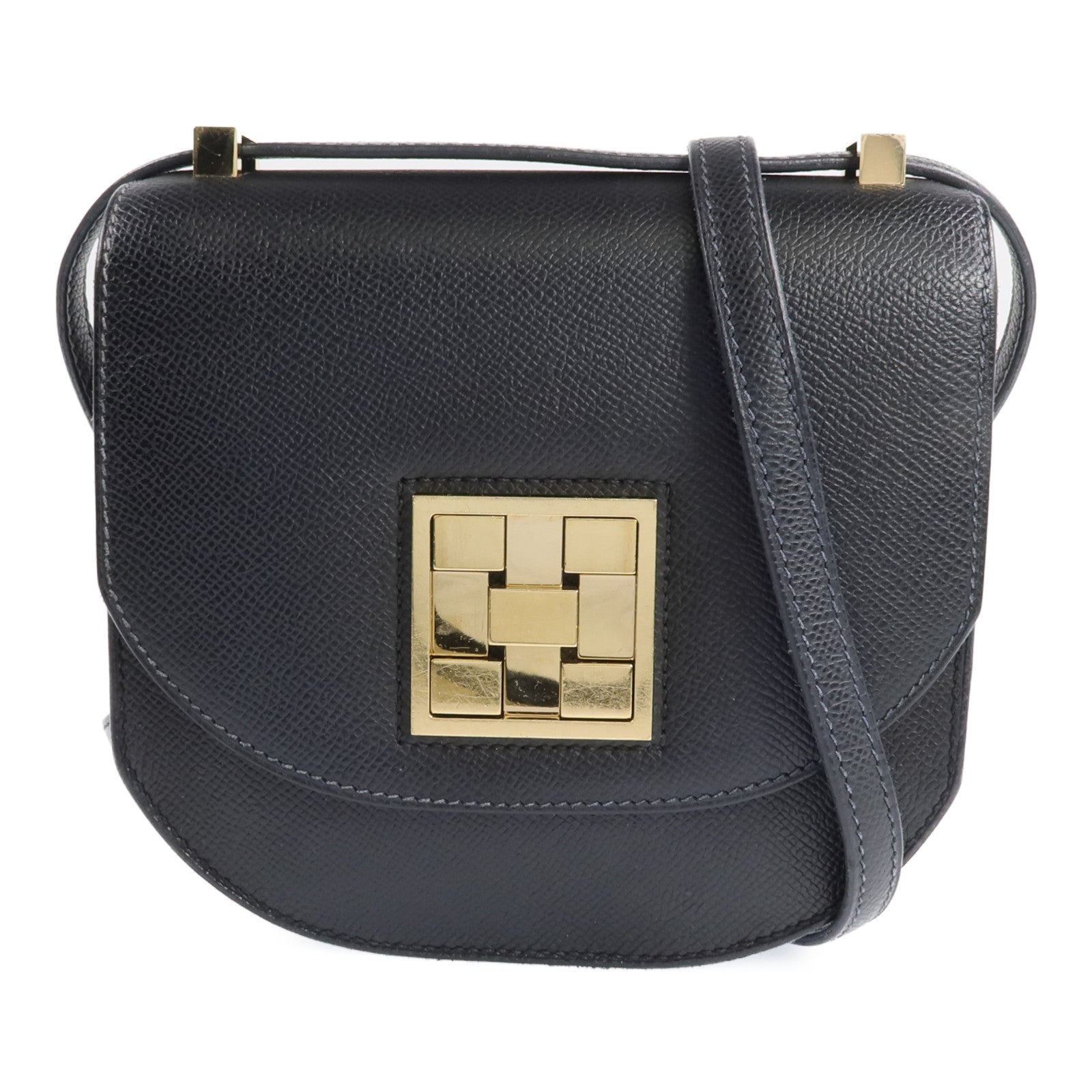 HERMES 【激減優惠】Epsom Mosaique au 24 Mini金扣肩背袋