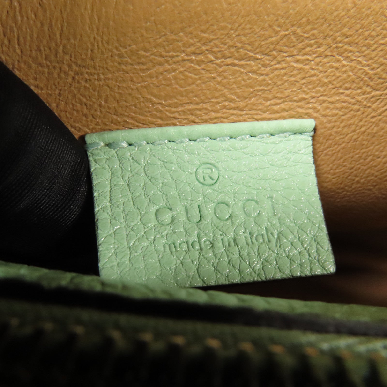 GUCCI GG SHW 2Way Shoulder Bag Handbag Calfskin Leather Green