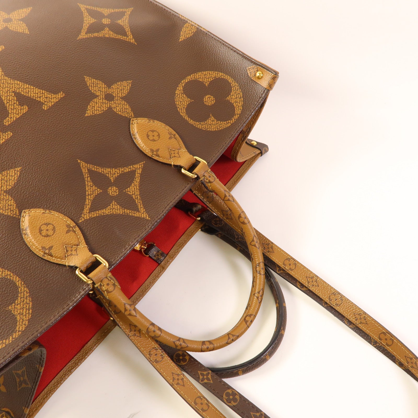 LOUIS VUITTON LV GHW On The Go GM 2 Way Bag M44576 Monogram Giant Reverse Brown