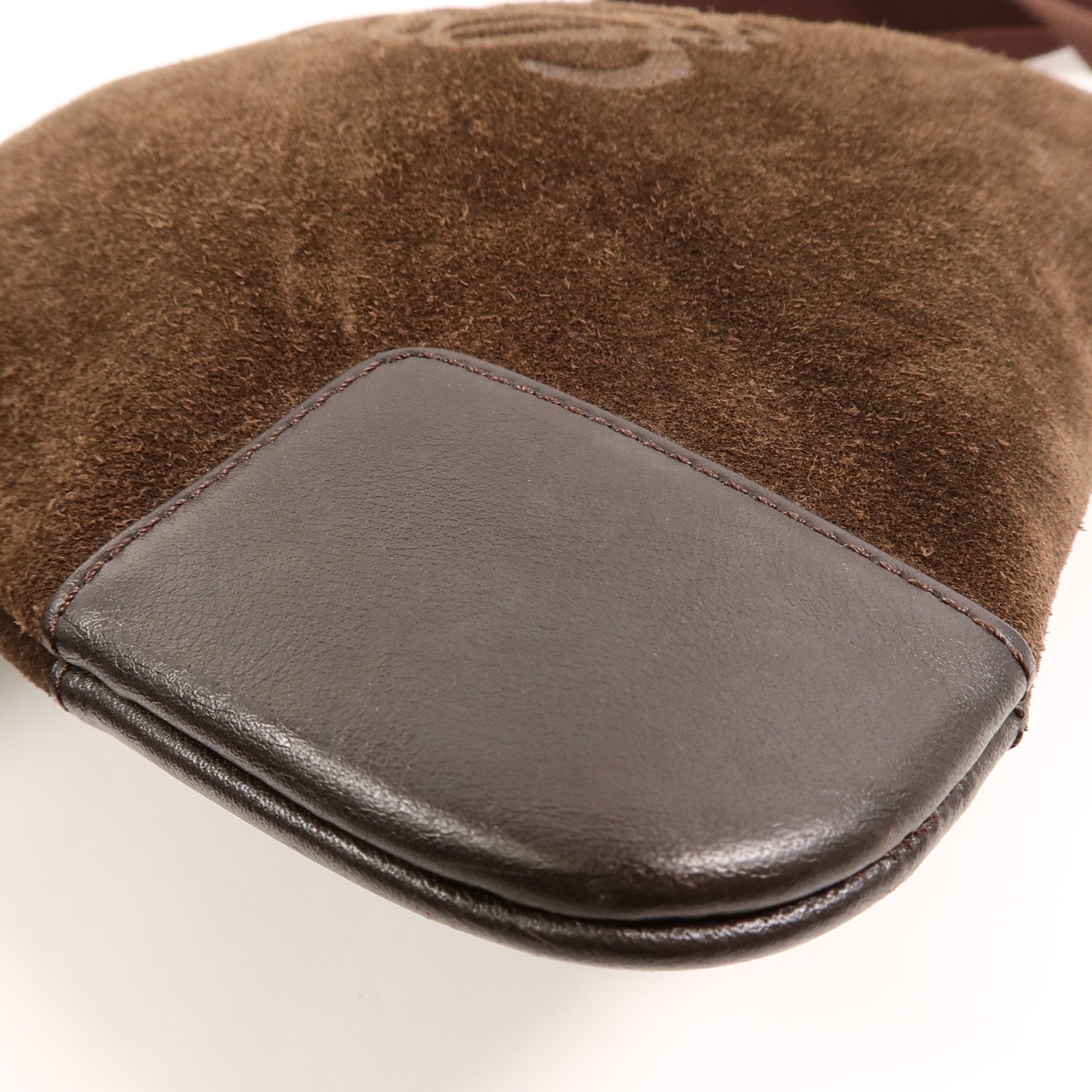 LOEWE 麂皮皮革Anagram肩背袋