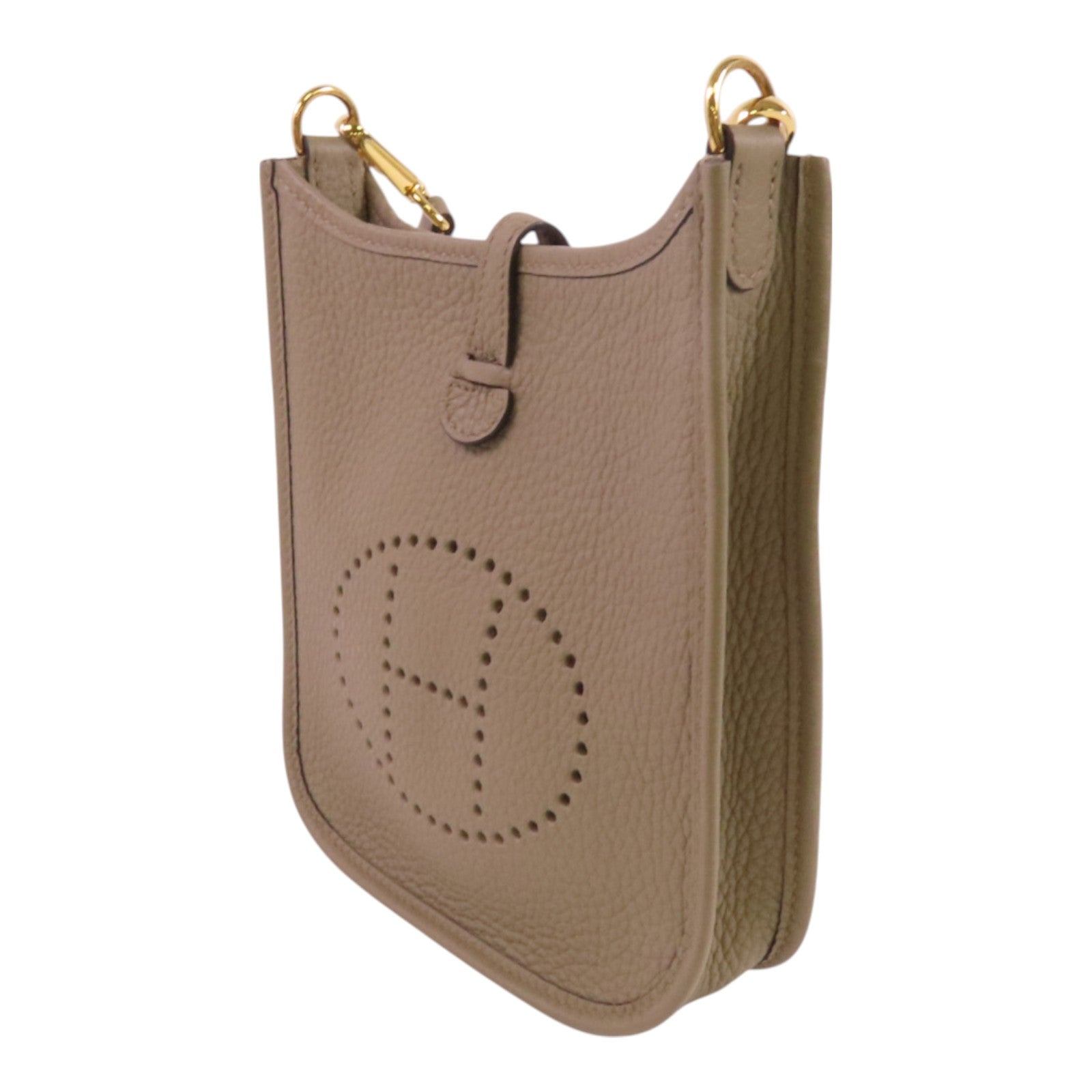 HERMES Clemence皮革Evelyne TPM金扣肩背袋