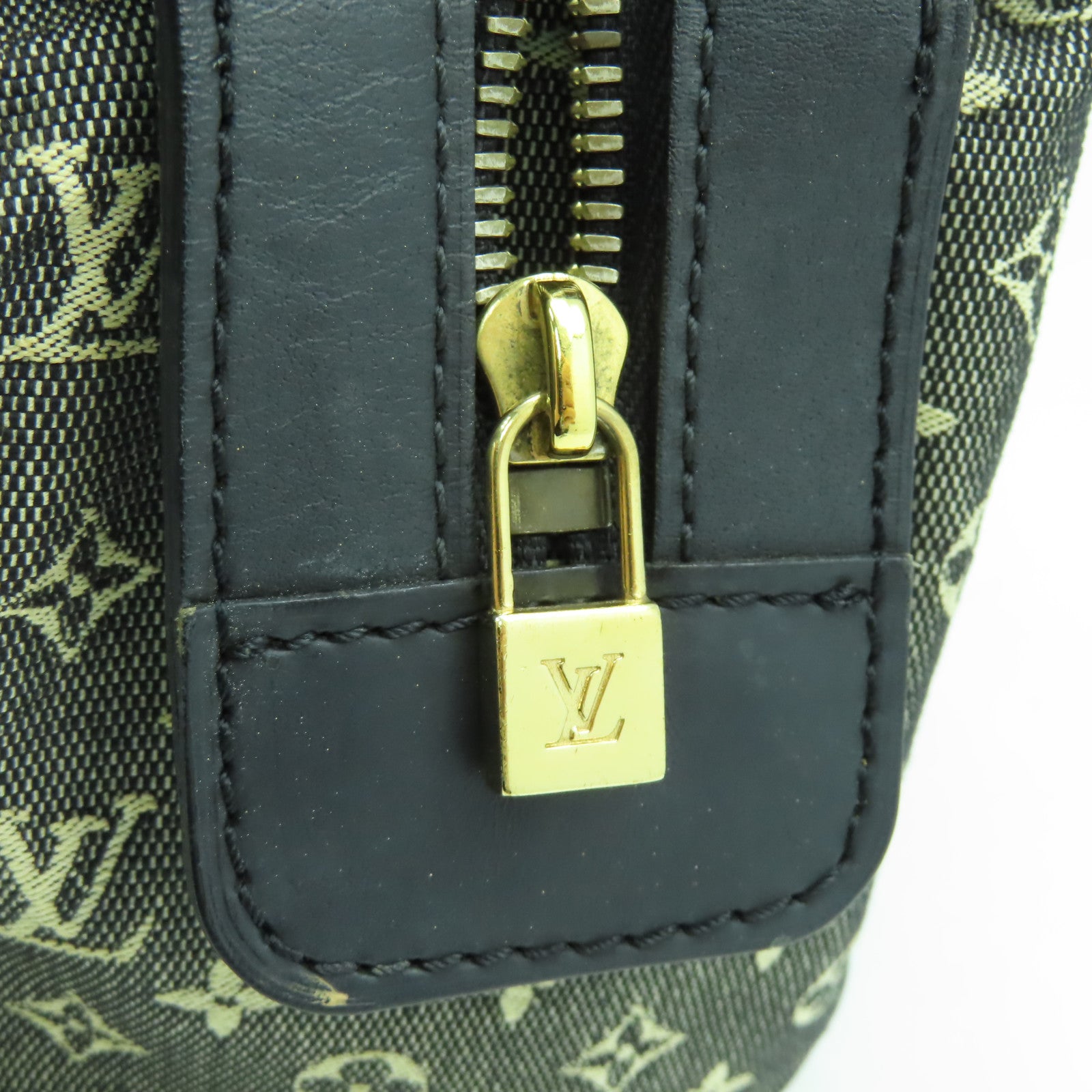 LOUIS VUITTON Monogram Mini Josephine PM金扣肩背袋黑色/米色