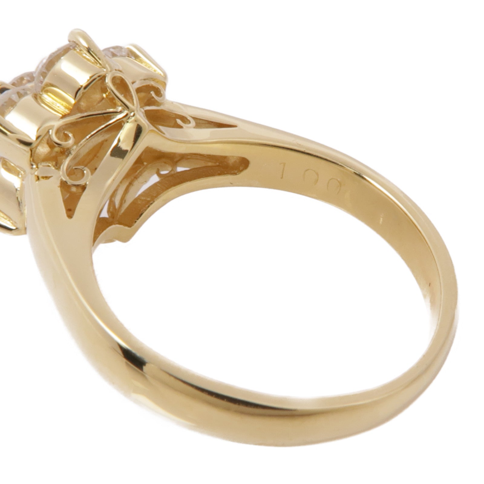 JEWELRY 【激減優惠】18K黃金Diamond Ring鑽石戒指US#4.5