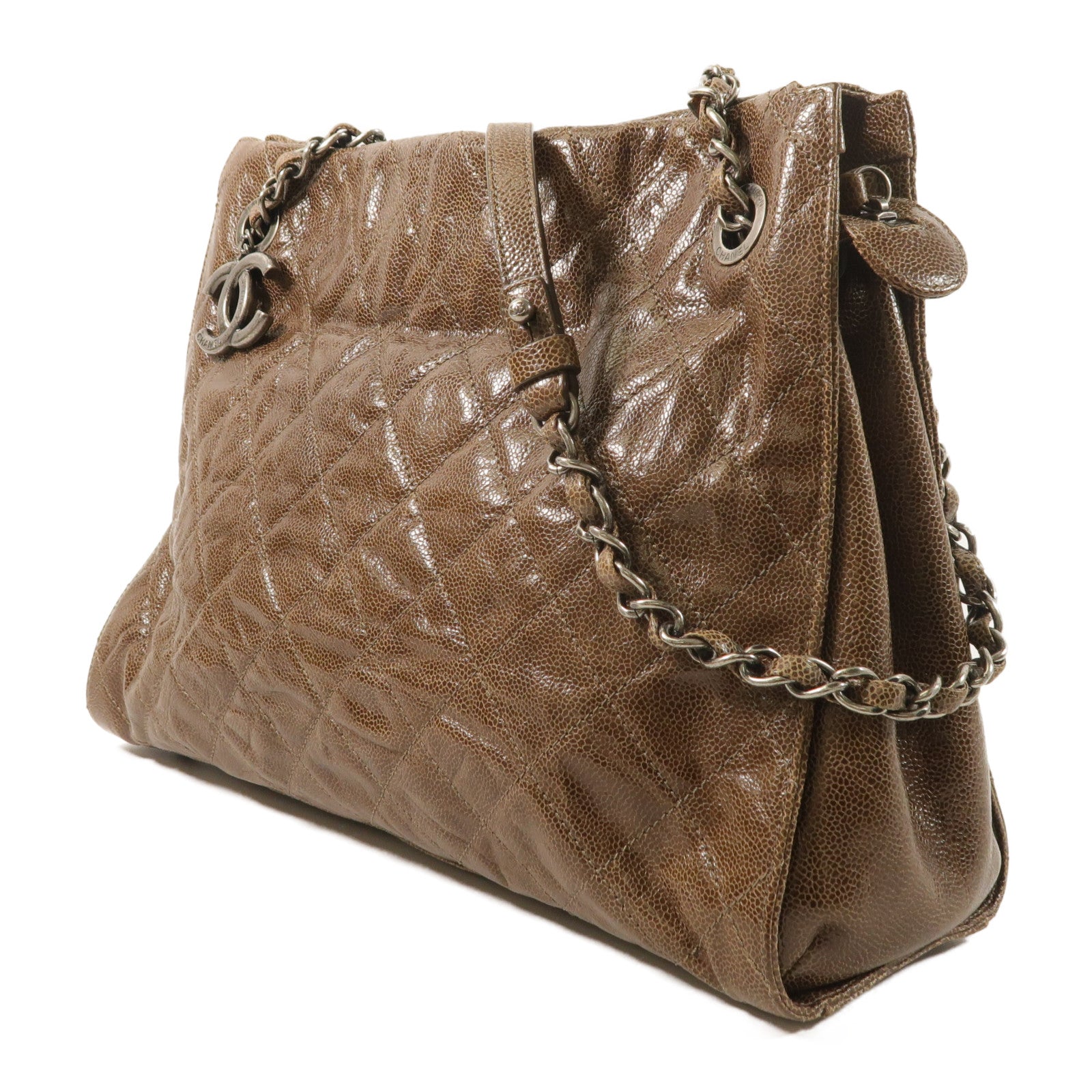 CHANEL 牛皮皮革Chain Shoulder鏈帶肩背袋