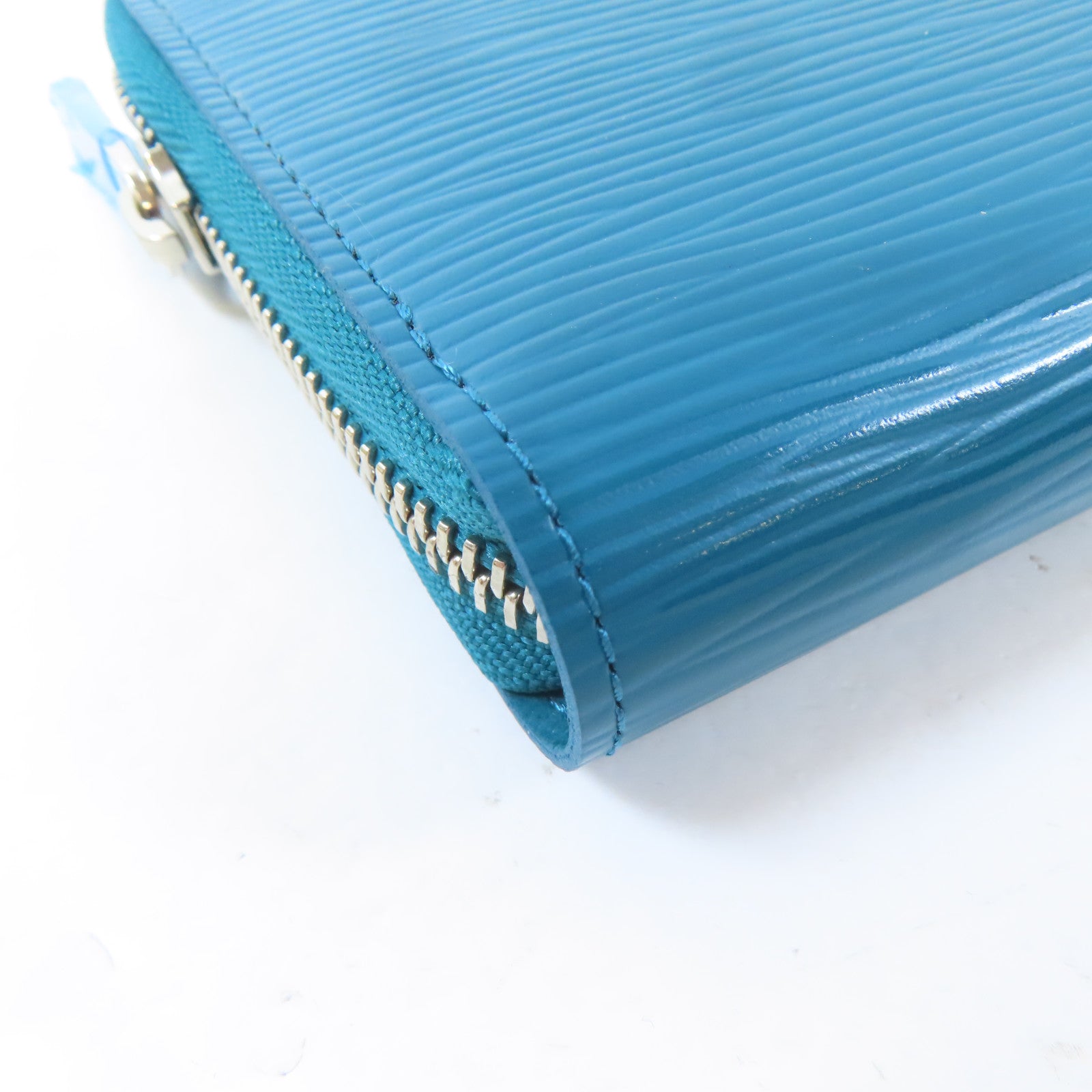 LOUIS VUITTON Epi Long Round Wallet銀扣長錢包綠松石色