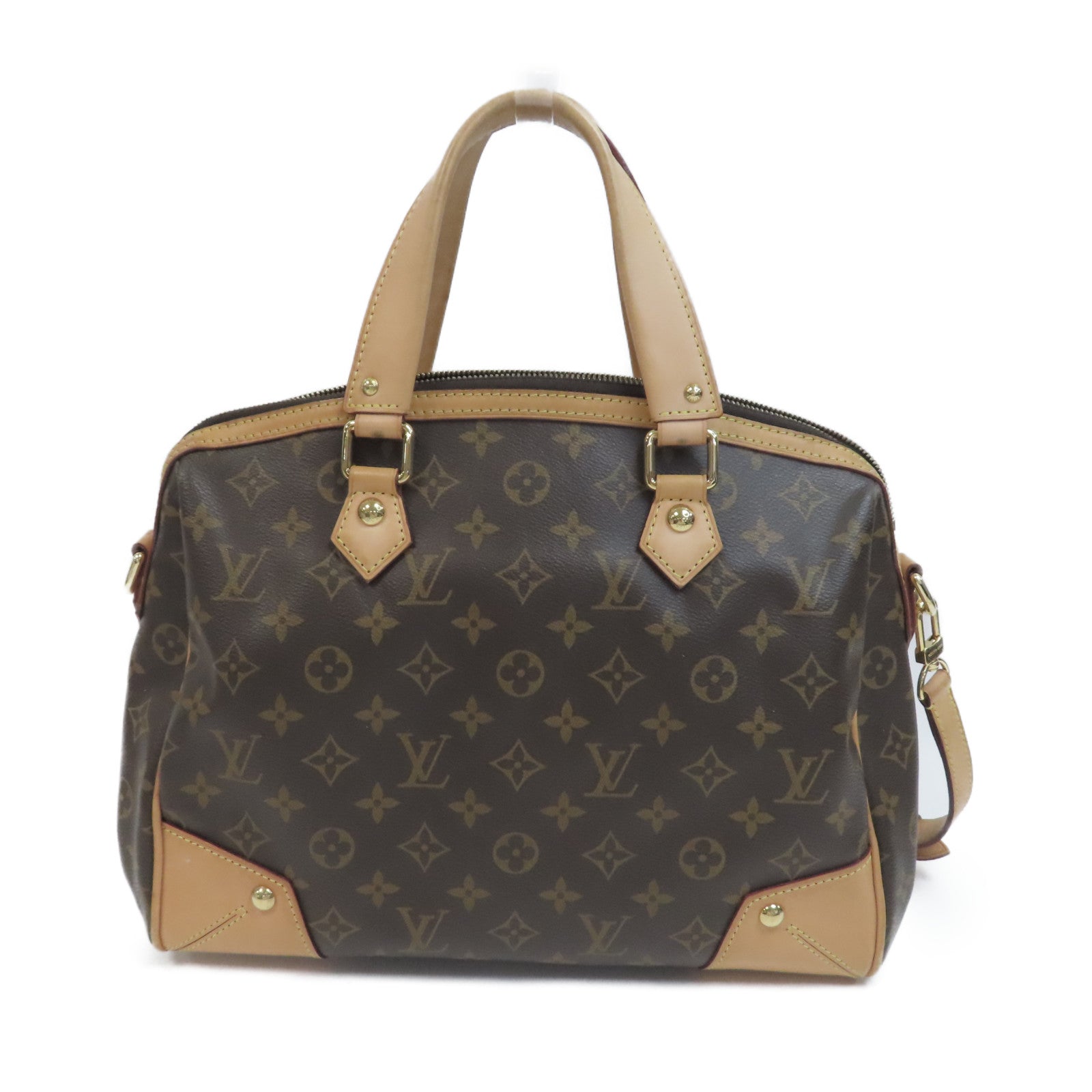 LOUIS VUITTON Monogram Retiro PM金扣手挽肩背兩用袋啡色